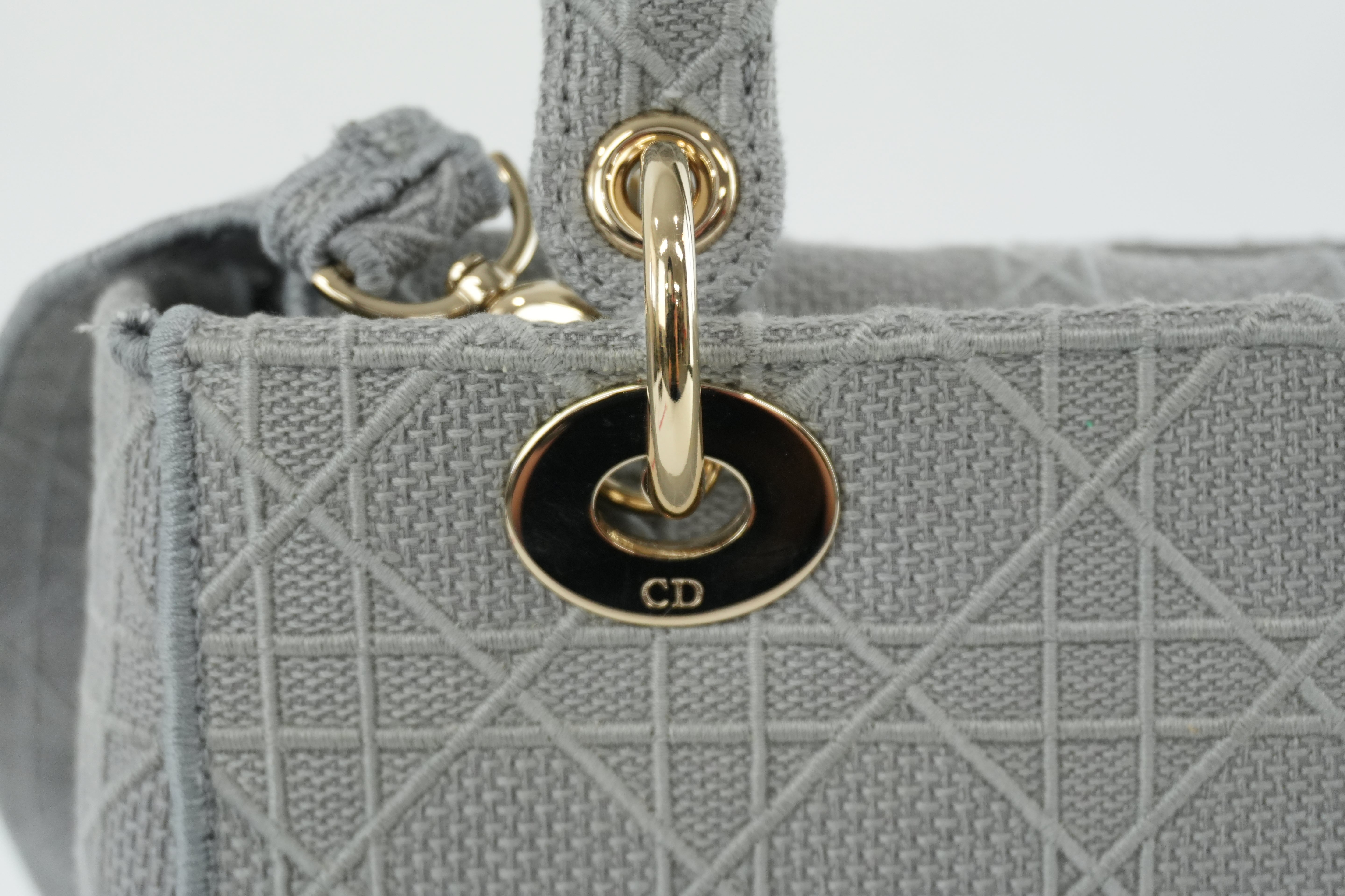Christian Dior Lady D Light Gray Shoulder Strap Used