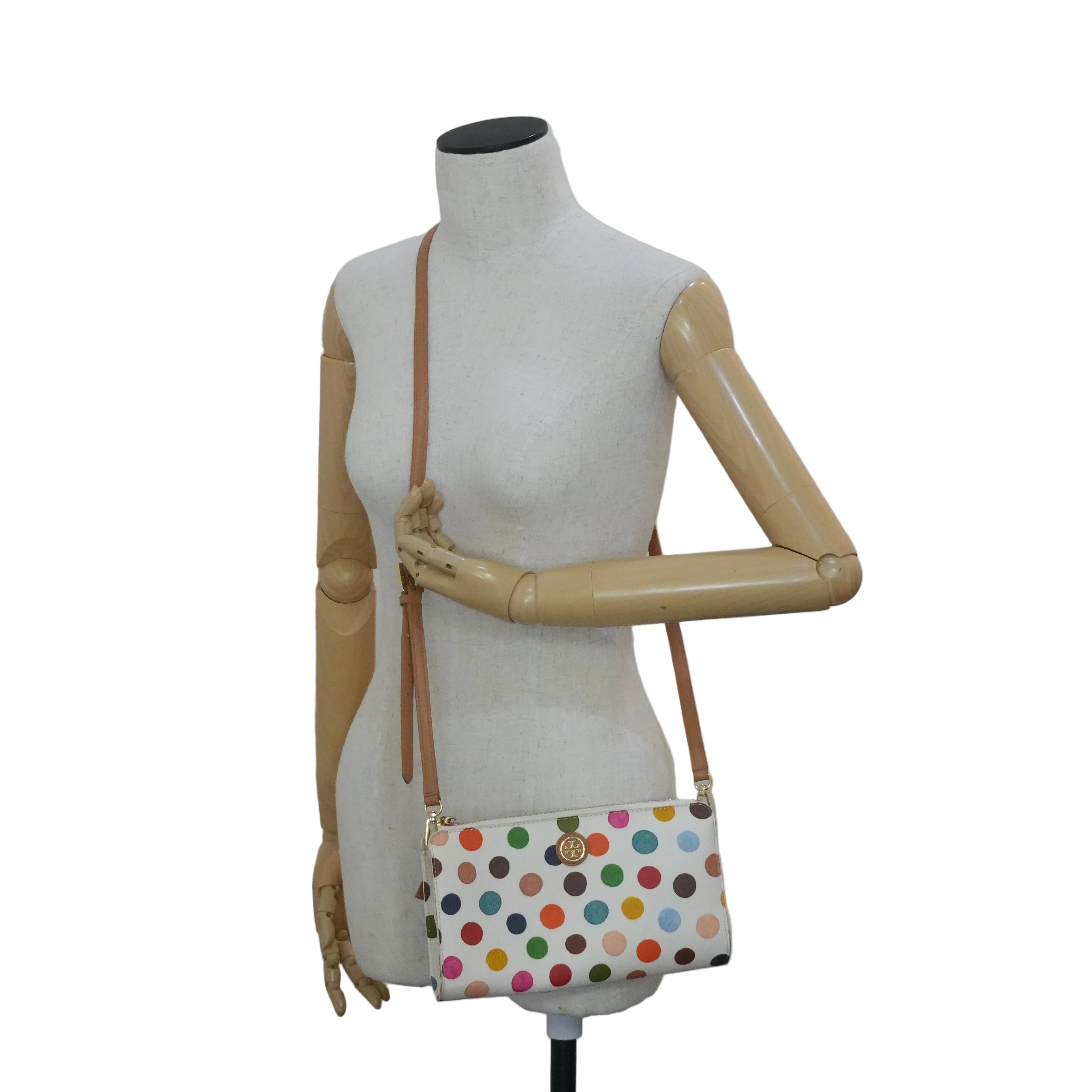 Pre-owned Tory Burch Polka Dots Crossbody Bag Multicolor