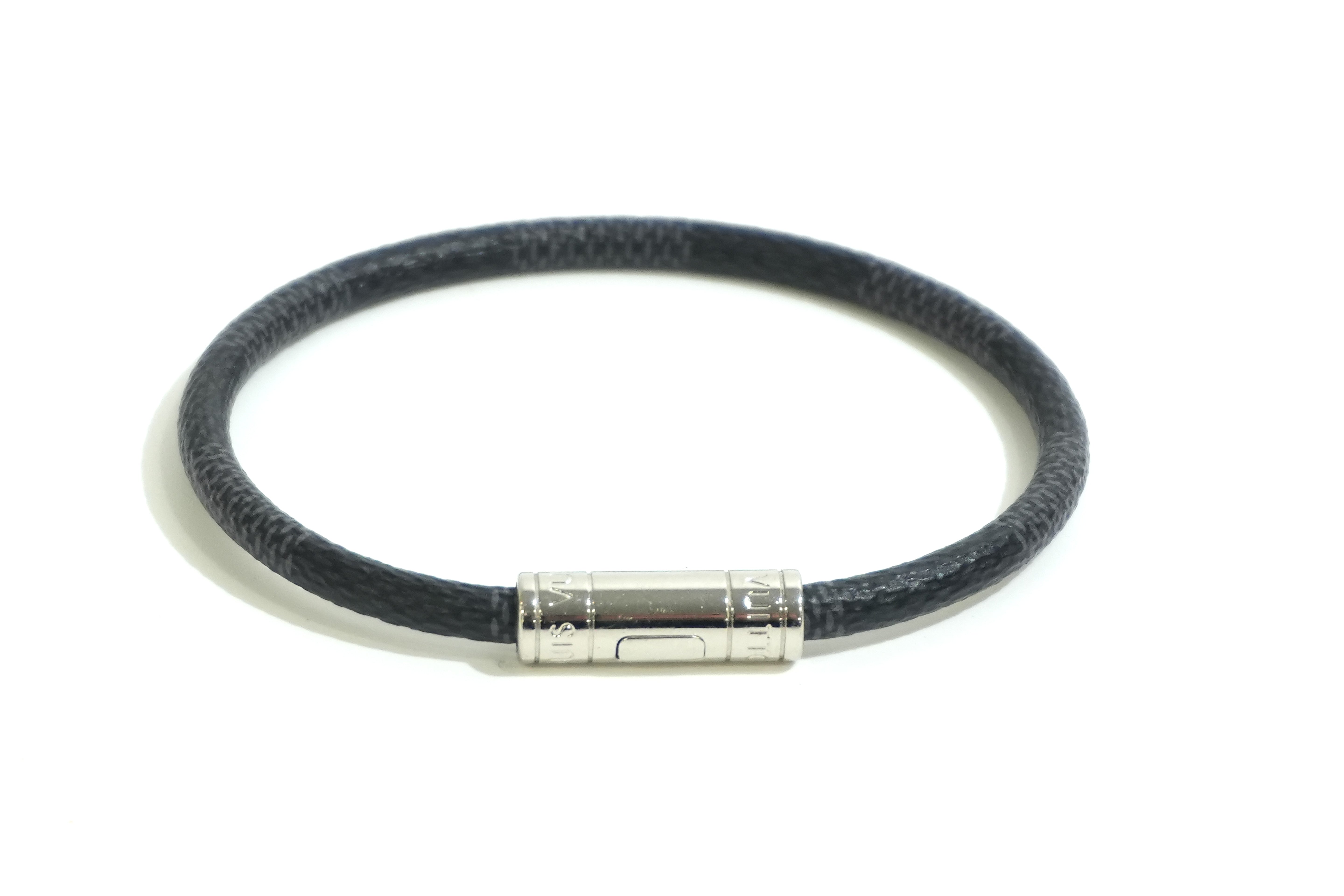 Pre-owned Louis Vuitton Damier Graphite Bracelet 22cm