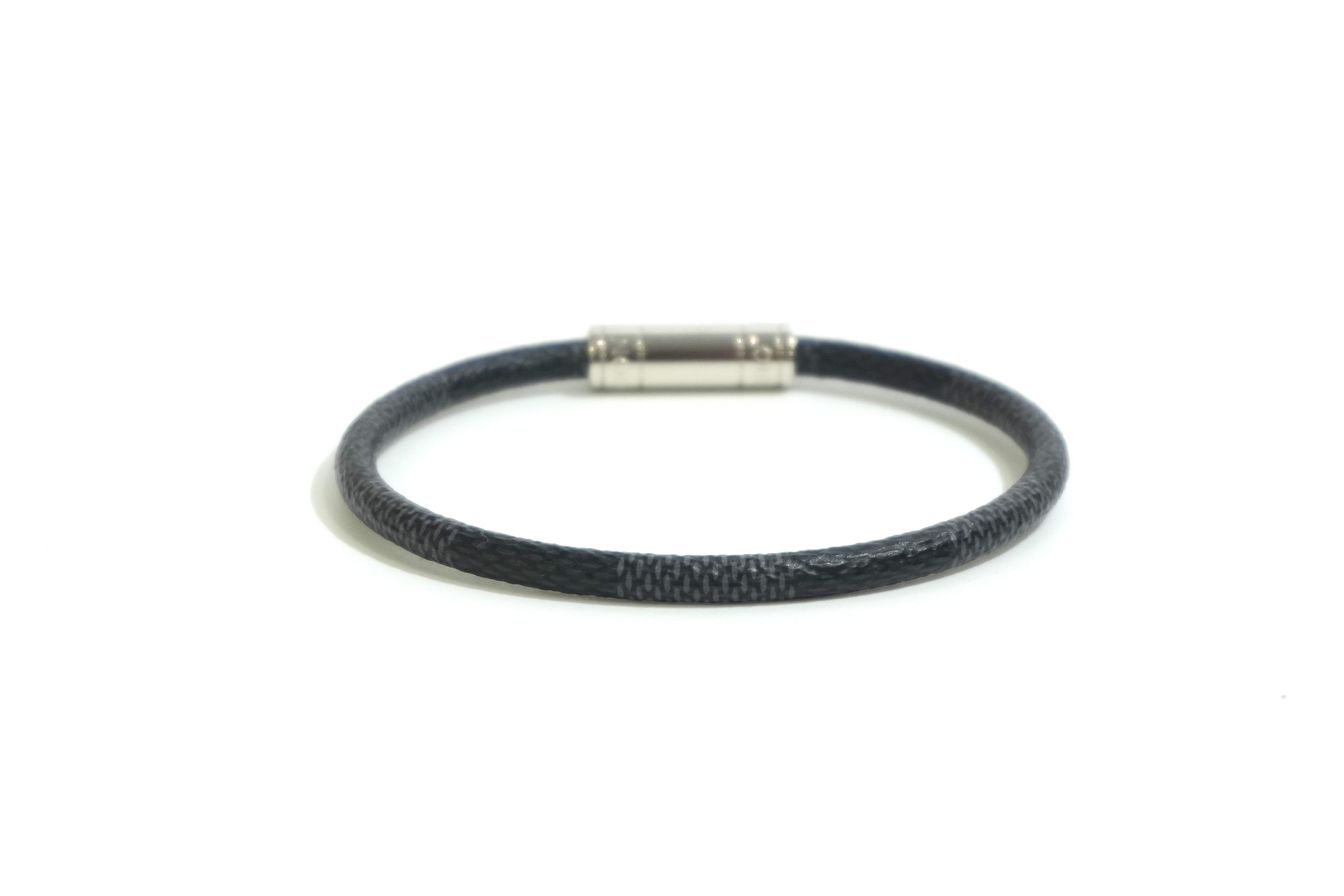 Pre-owned Louis Vuitton Damier Graphite Bracelet 22cm