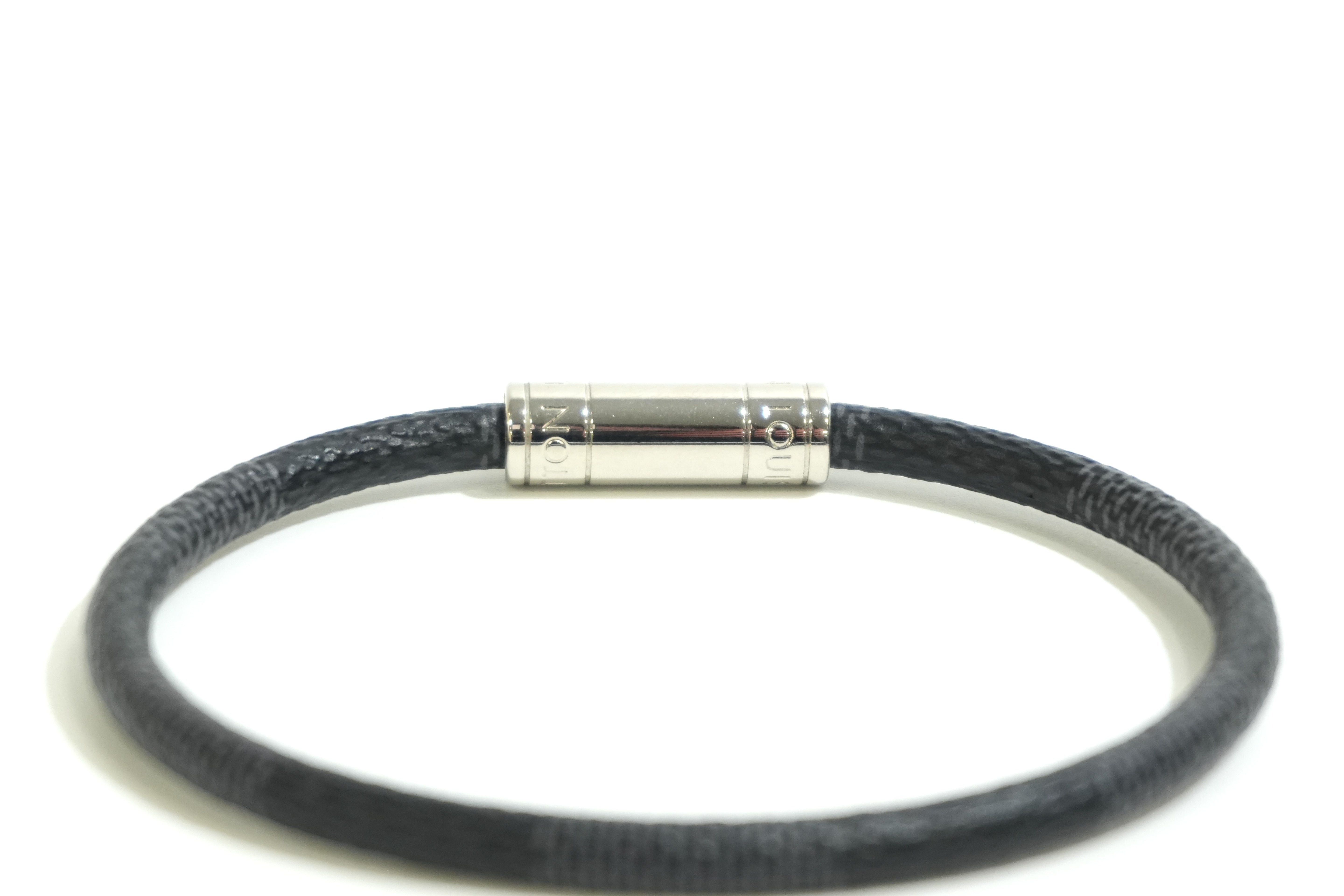 Pre-owned Louis Vuitton Damier Graphite Bracelet 22cm