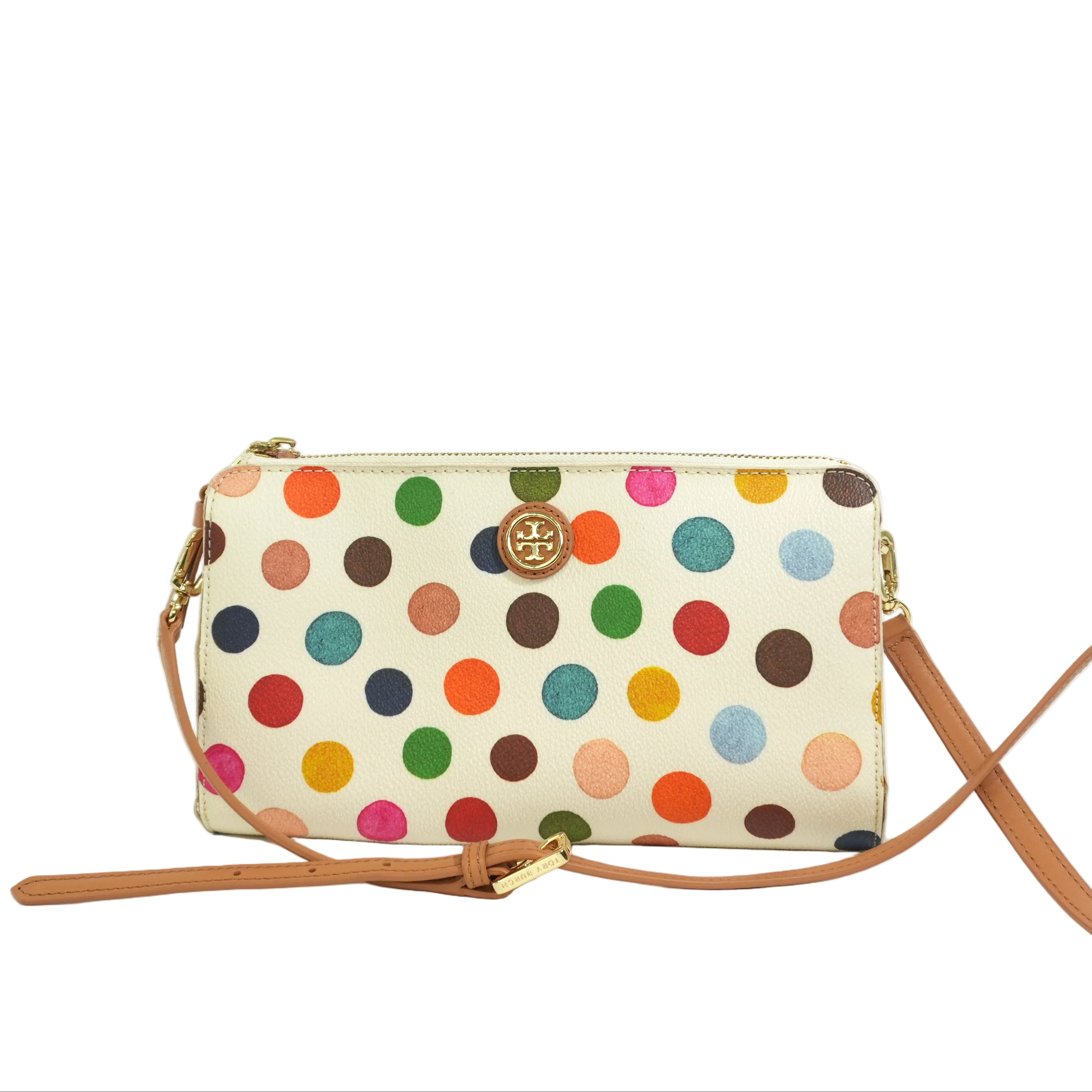 Pre-owned Tory Burch Polka Dots Crossbody Bag Multicolor