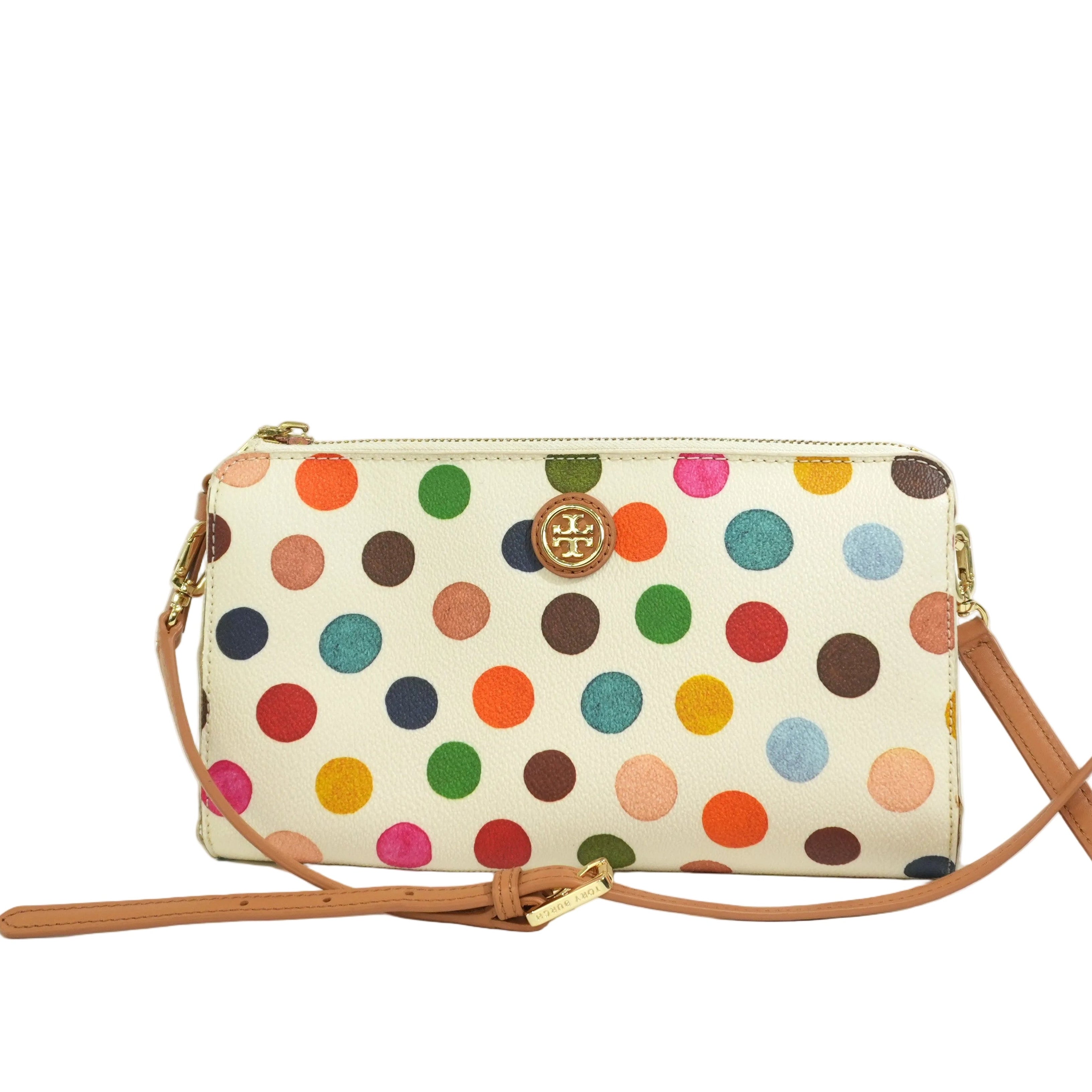 Pre-owned Tory Burch Polka Dots Crossbody Bag Multicolor