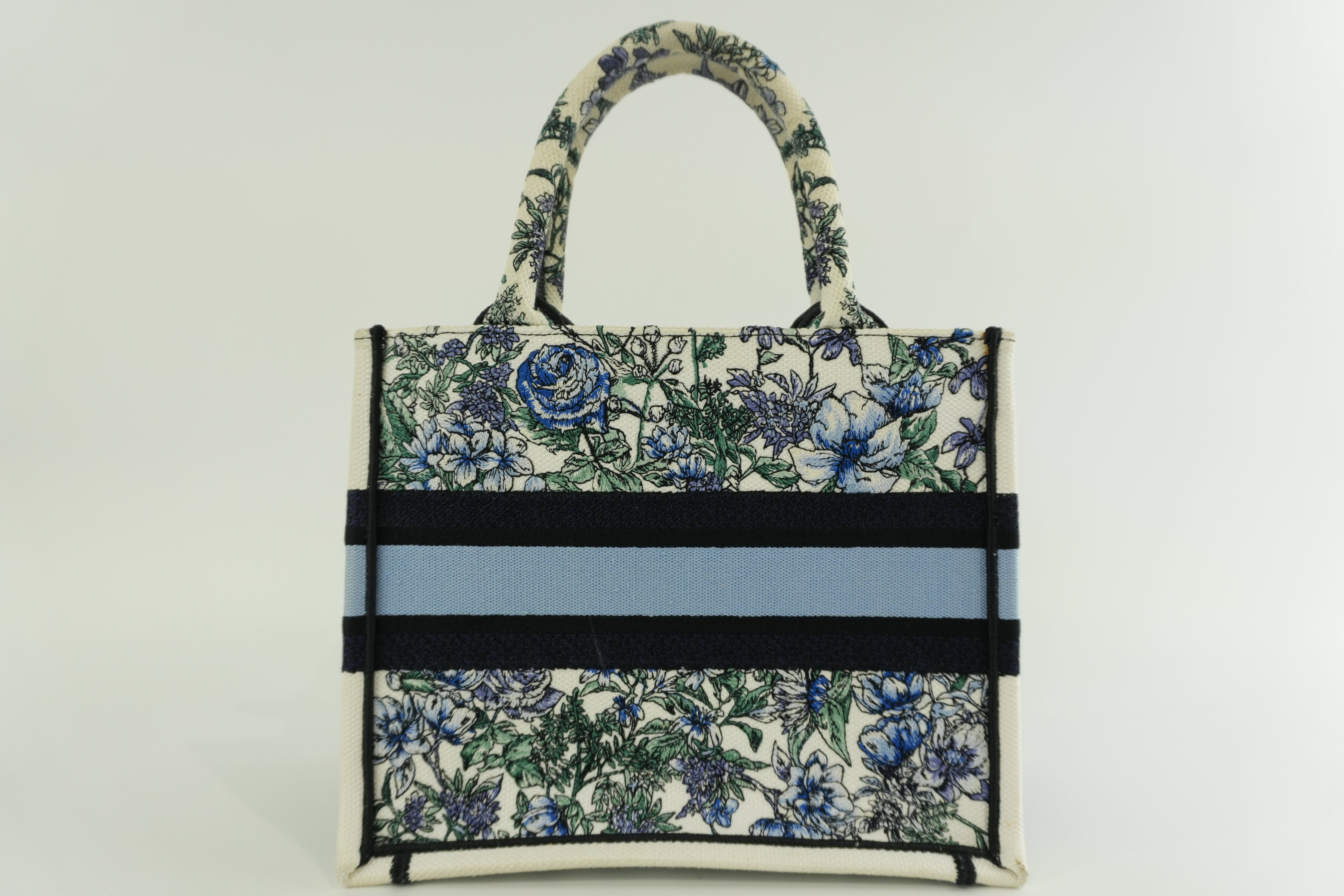 Christian Dior Canvas Book Tote Bag Multicolor Small Used