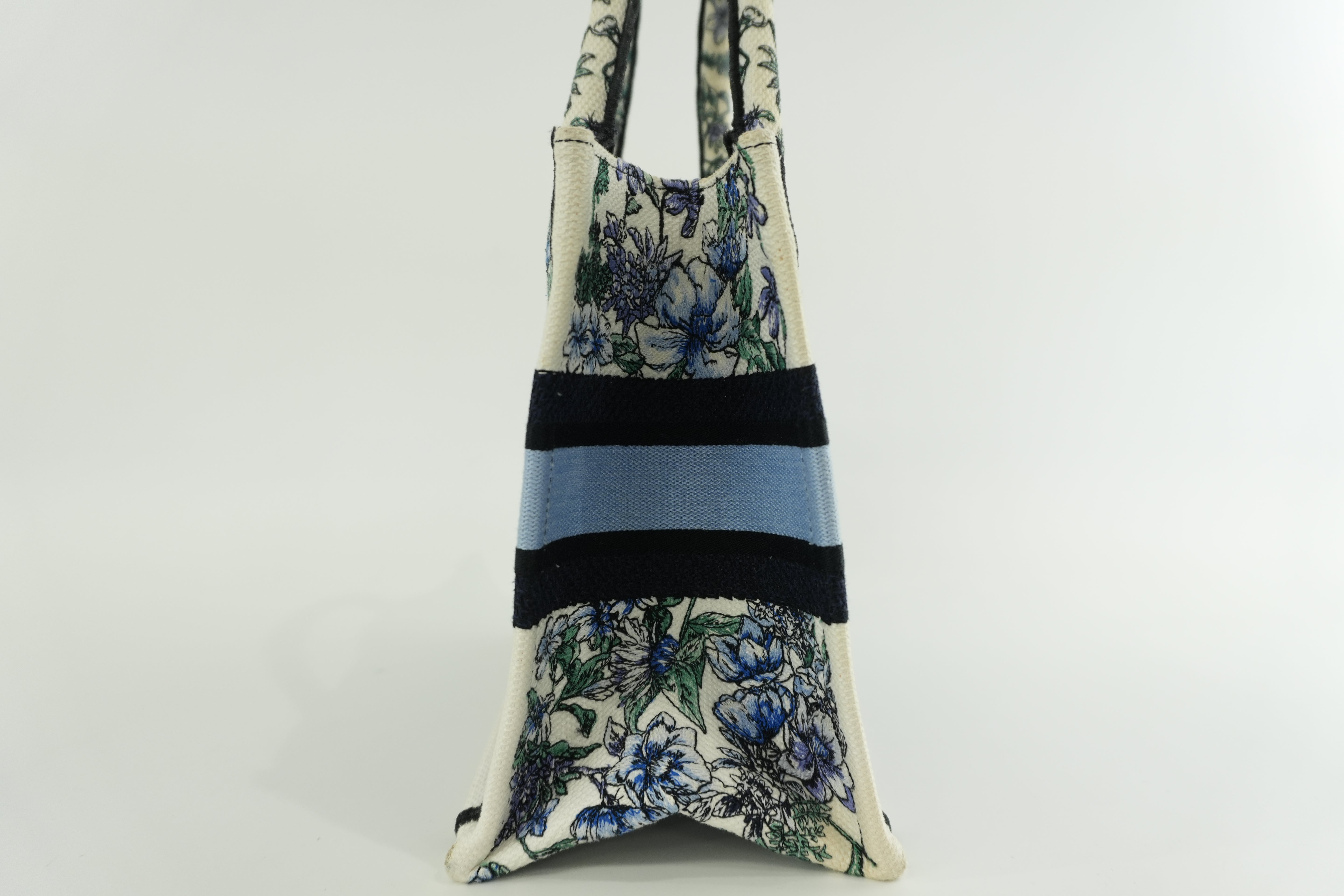 Christian Dior Canvas Book Tote Bag Multicolor Small Used