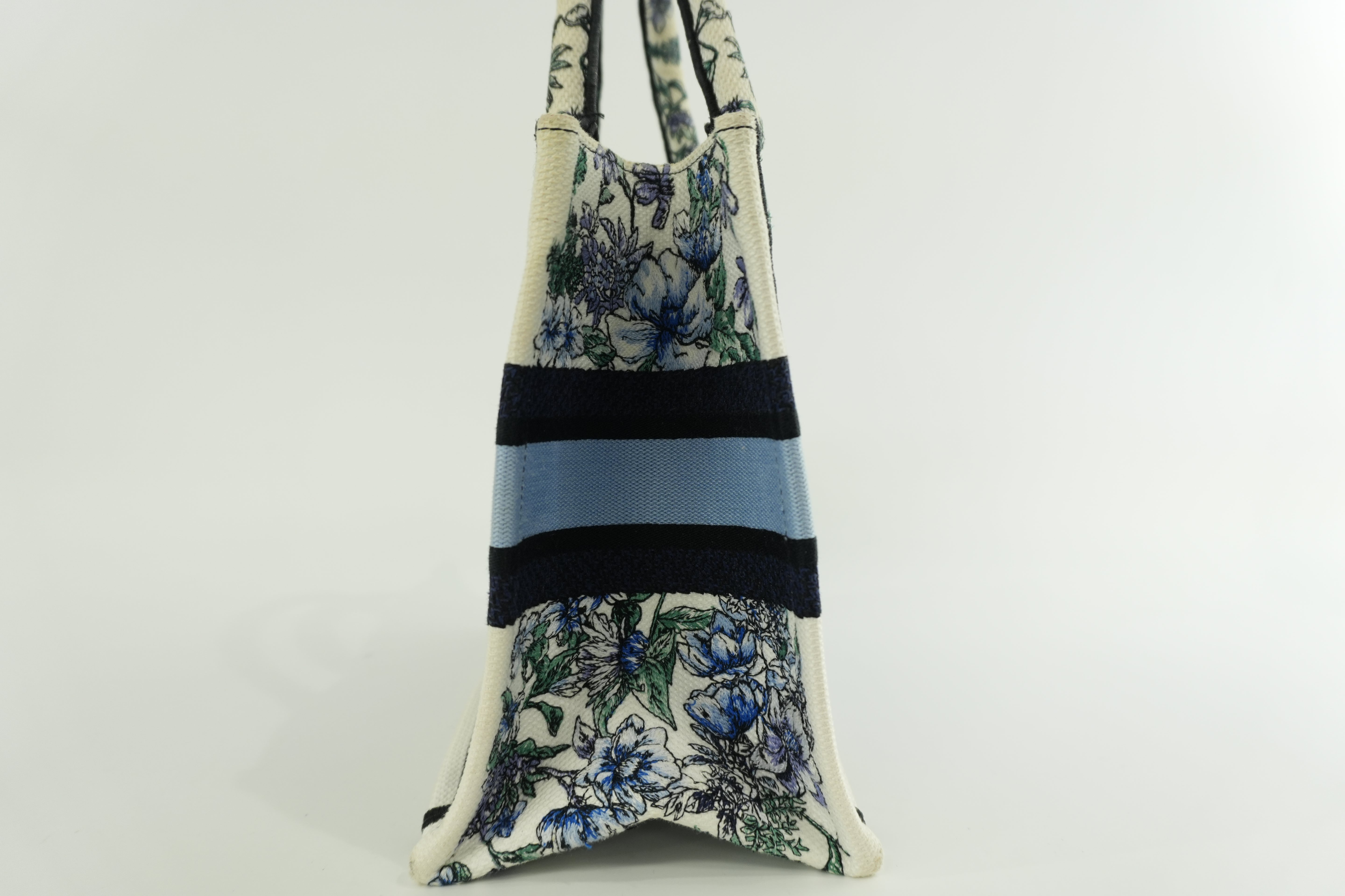 Christian Dior Canvas Book Tote Bag Multicolor Small Used