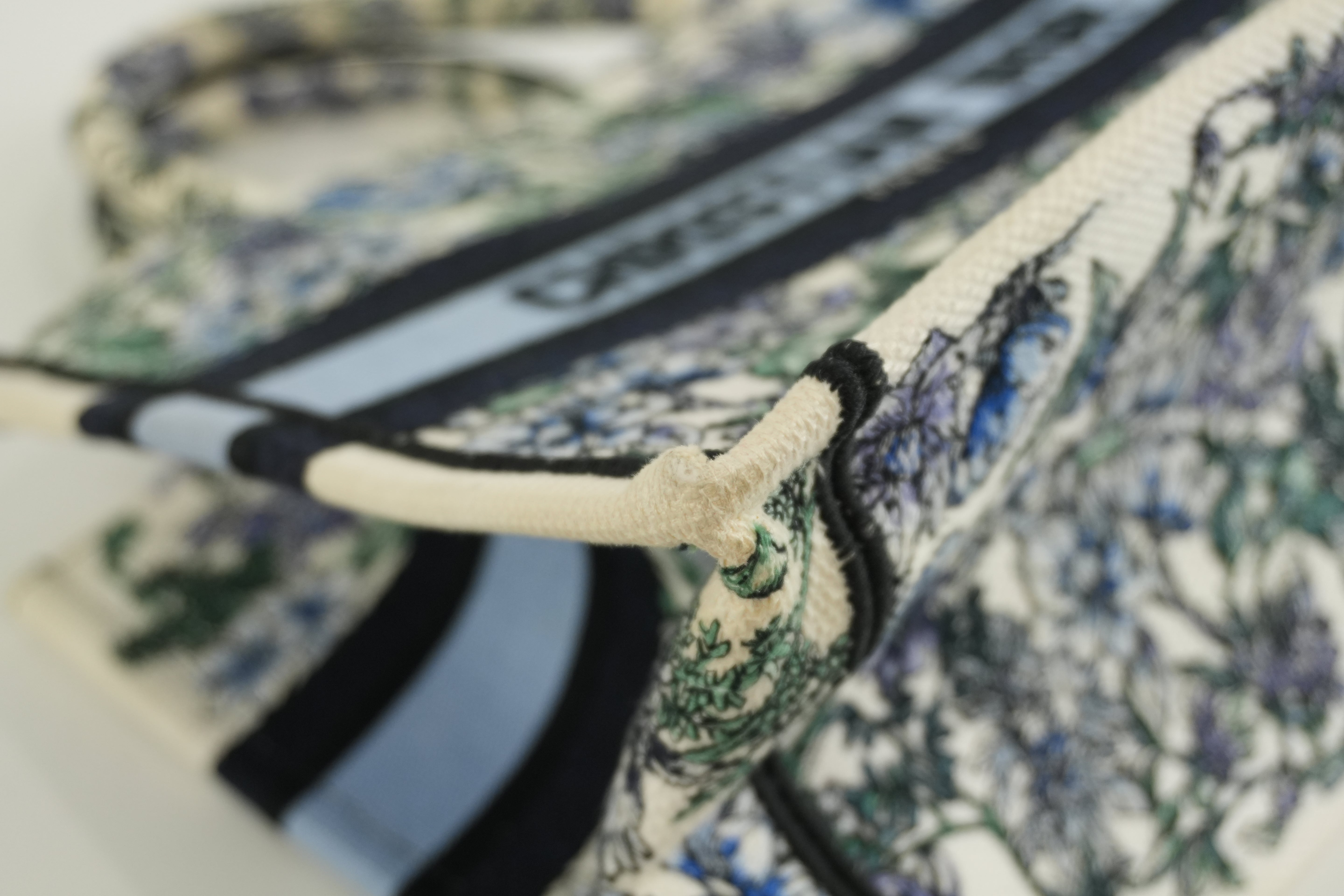 Christian Dior Canvas Book Tote Bag Multicolor Small Used