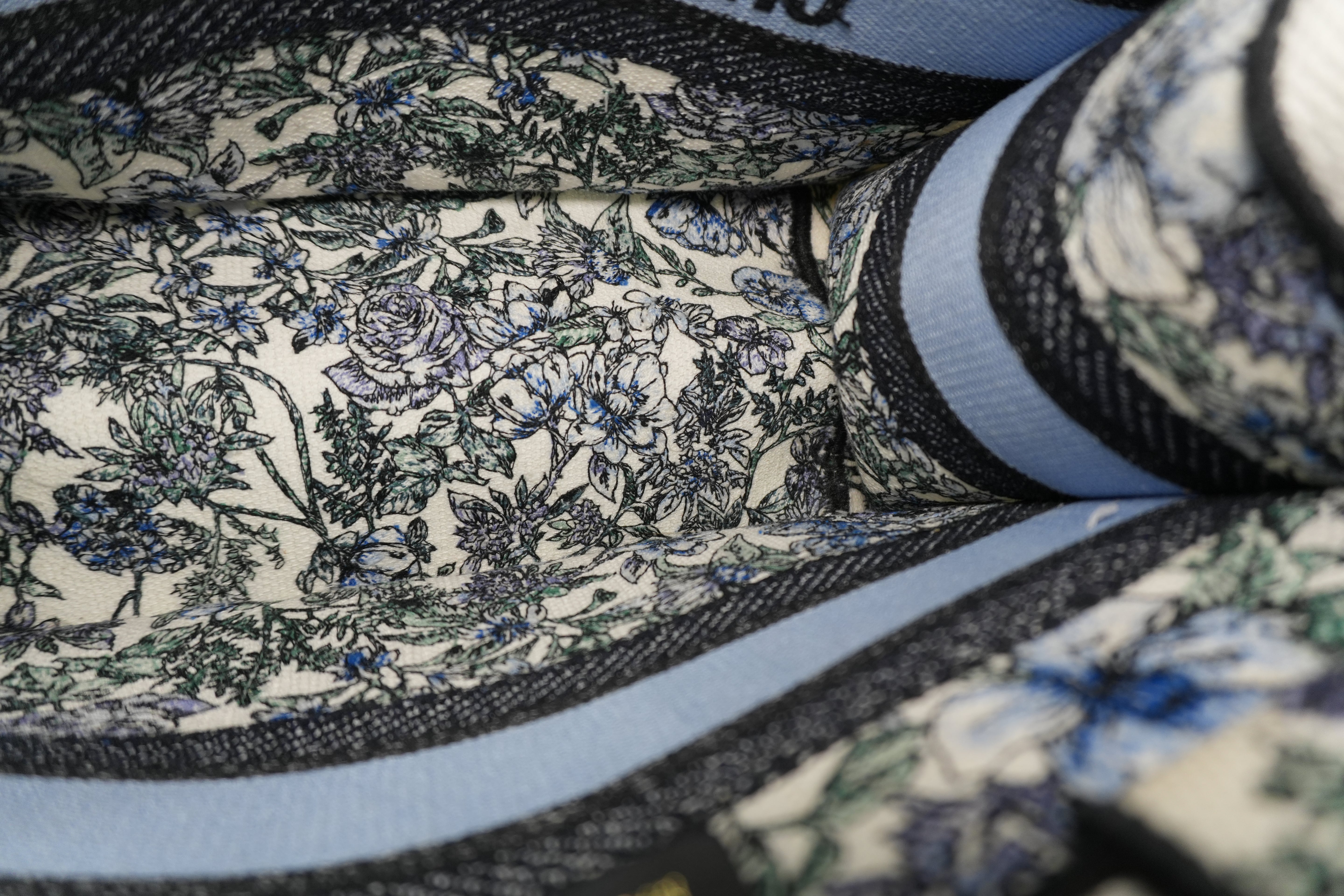 Christian Dior Canvas Book Tote Bag Multicolor Small Used