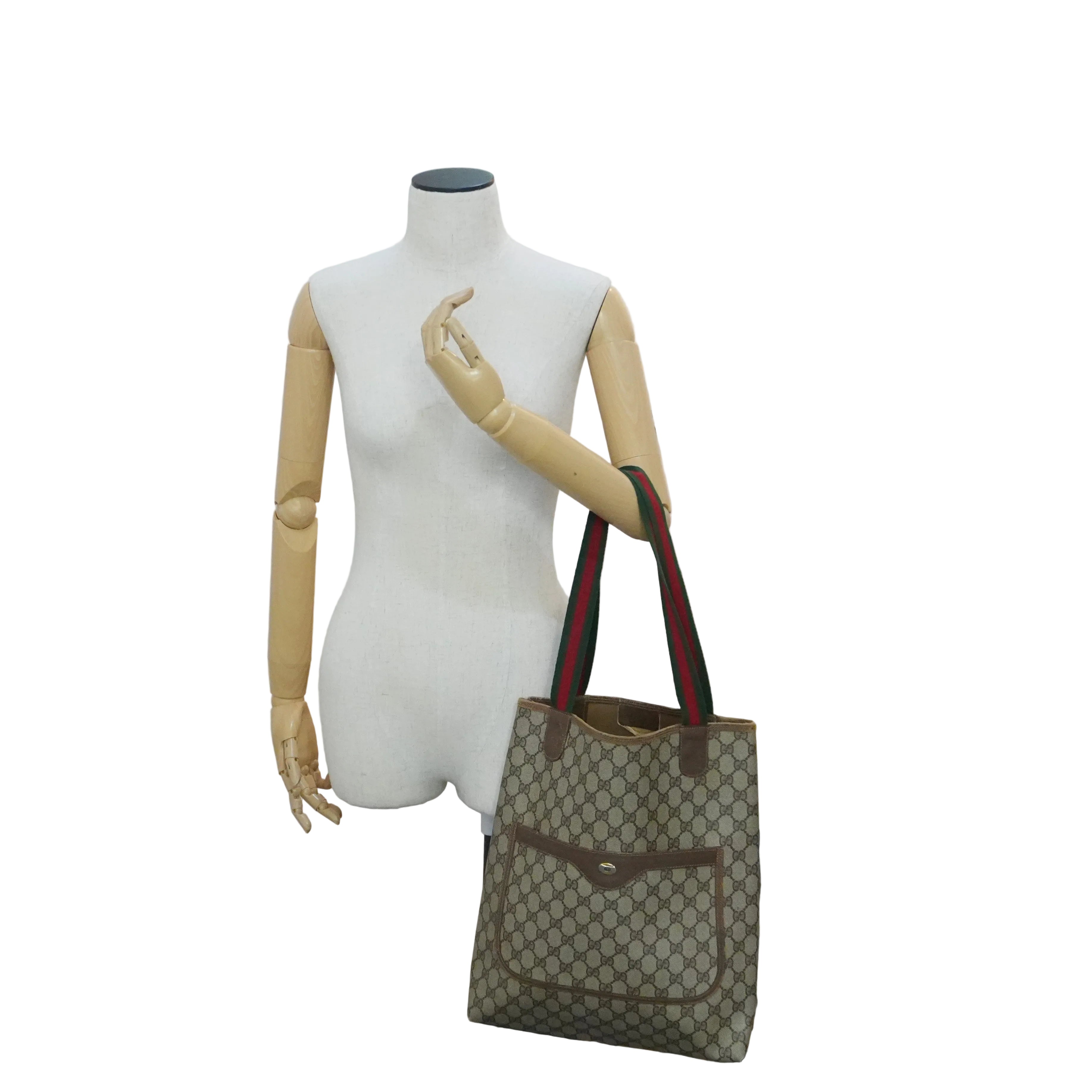 Pre-owned Gucci Ophidia Tote Bag Brown