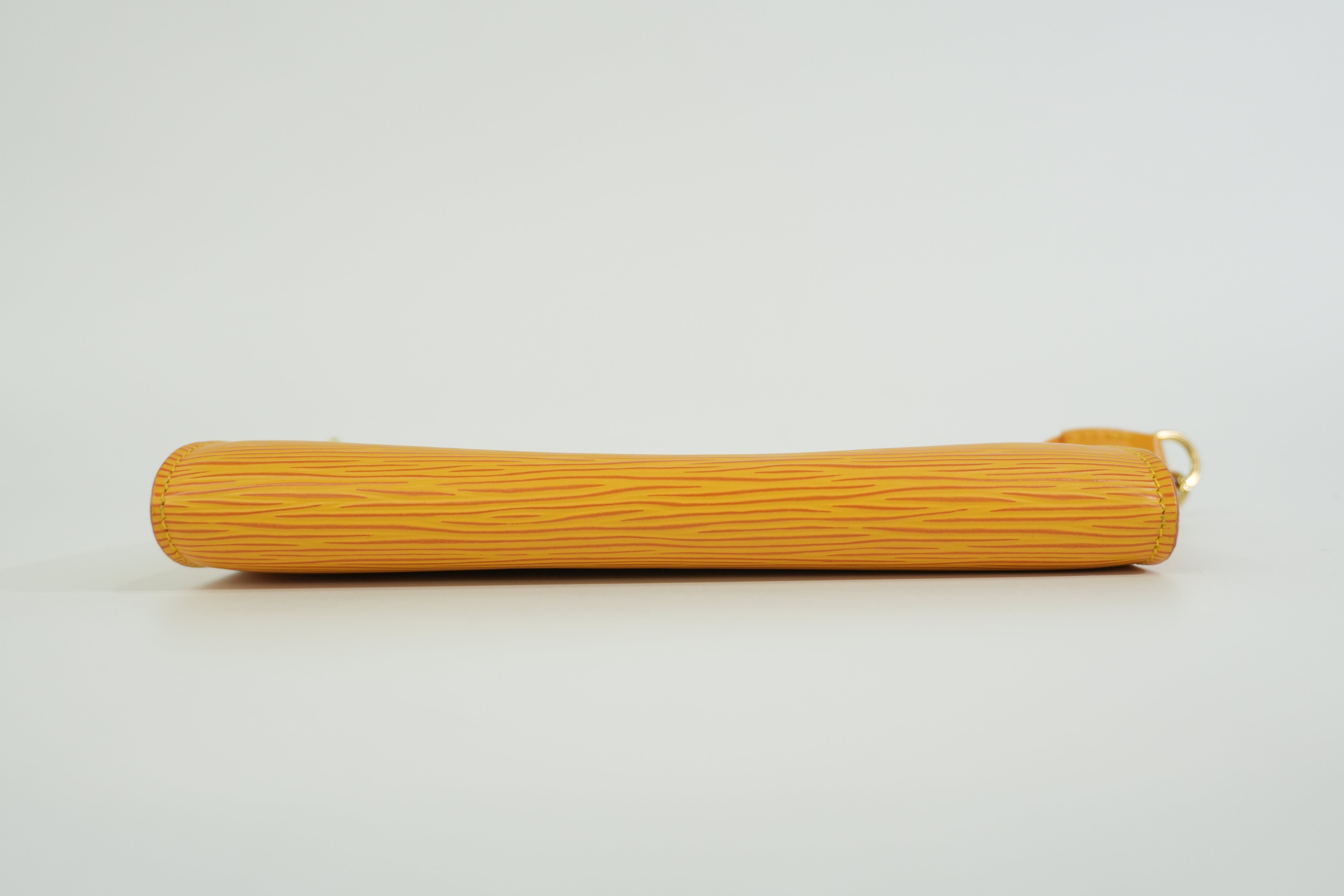 Pre-owned Louis Vuitton Epi Pochette Accessories Yellow