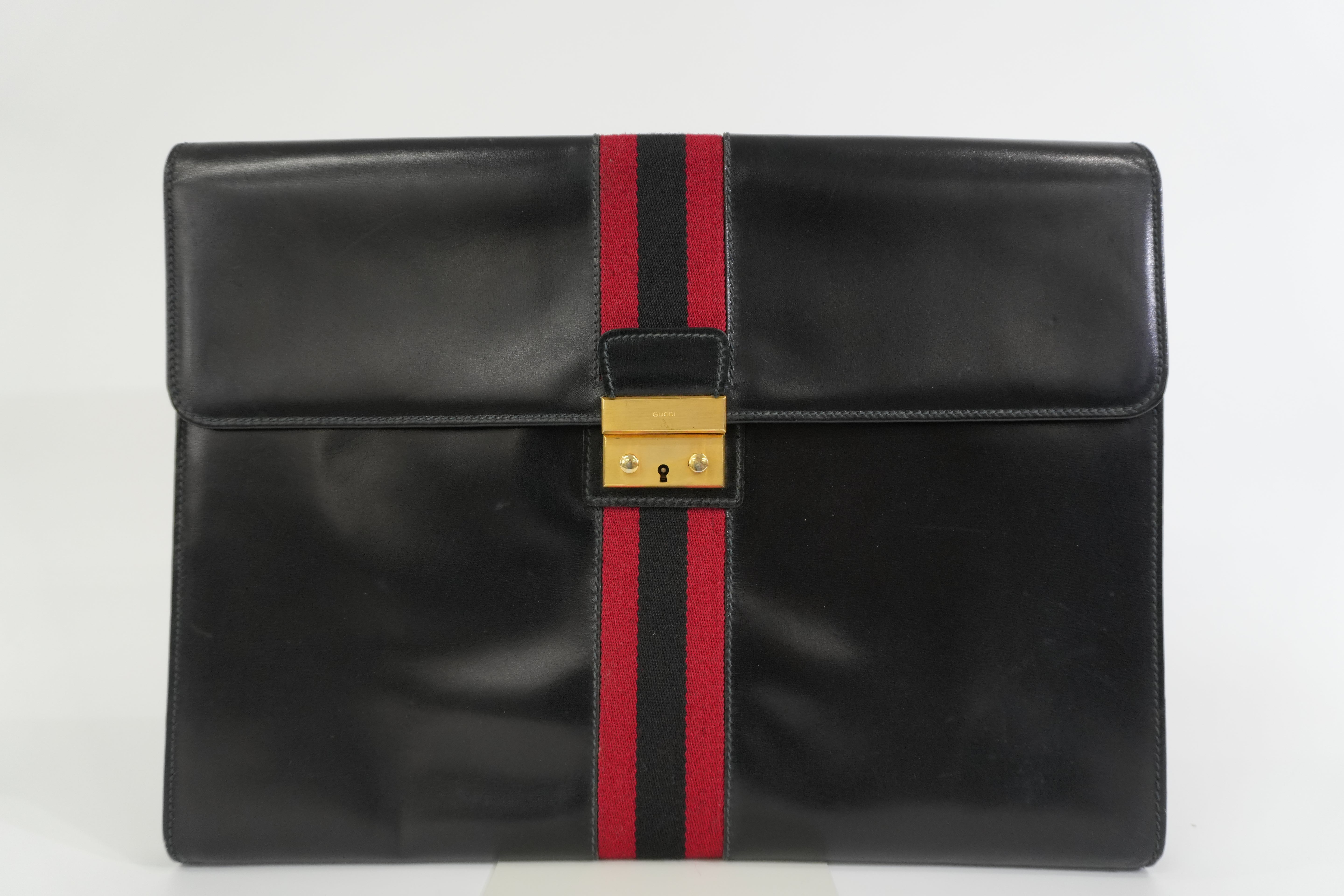 Pre-owned Gucci Laptop Case Black