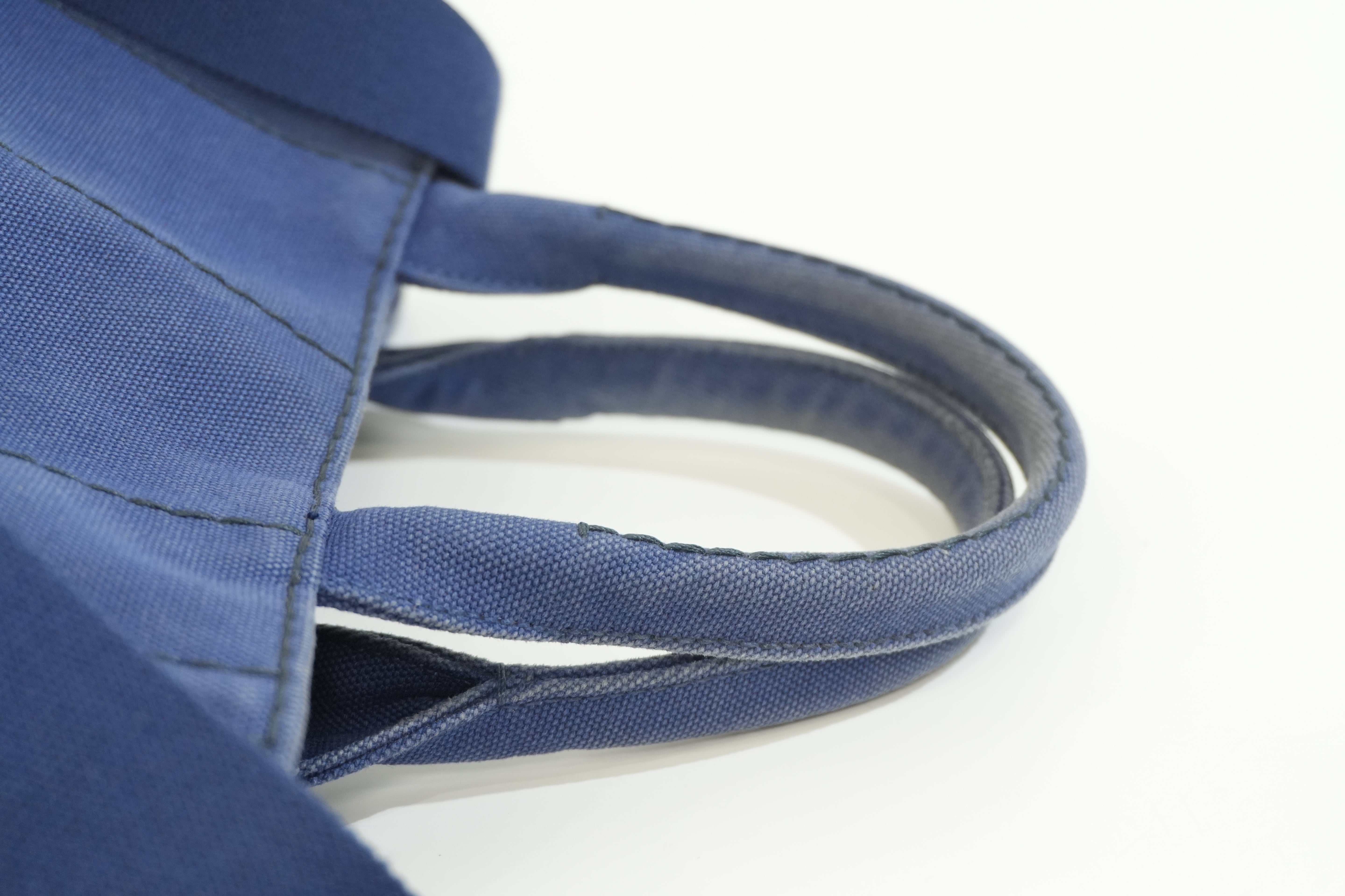 Pre-owned Prada Canapa Small Two Way Shoulder Blue