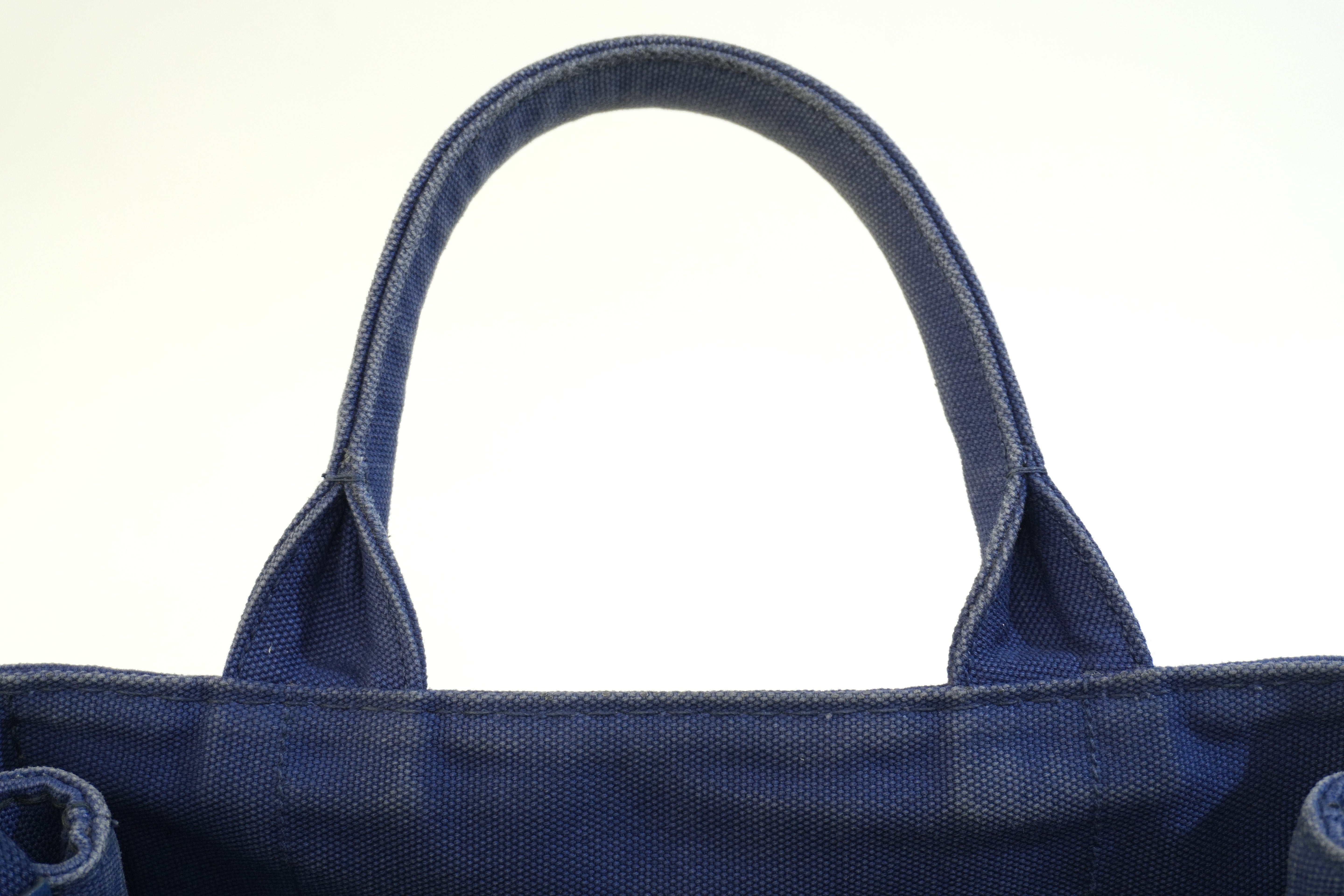 Pre-owned Prada Canapa Small Two Way Shoulder Blue