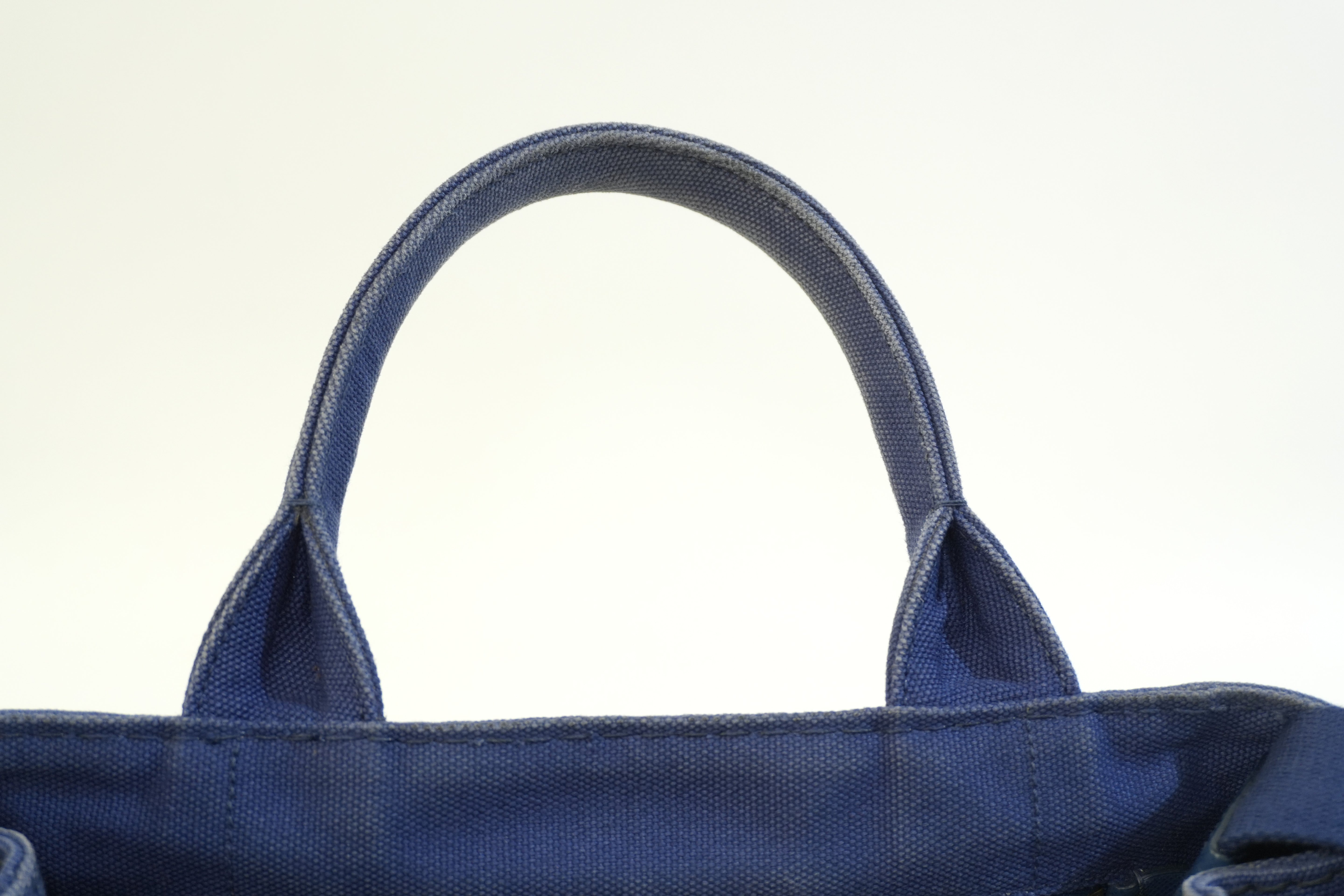 Pre-owned Prada Canapa Small Two Way Shoulder Blue