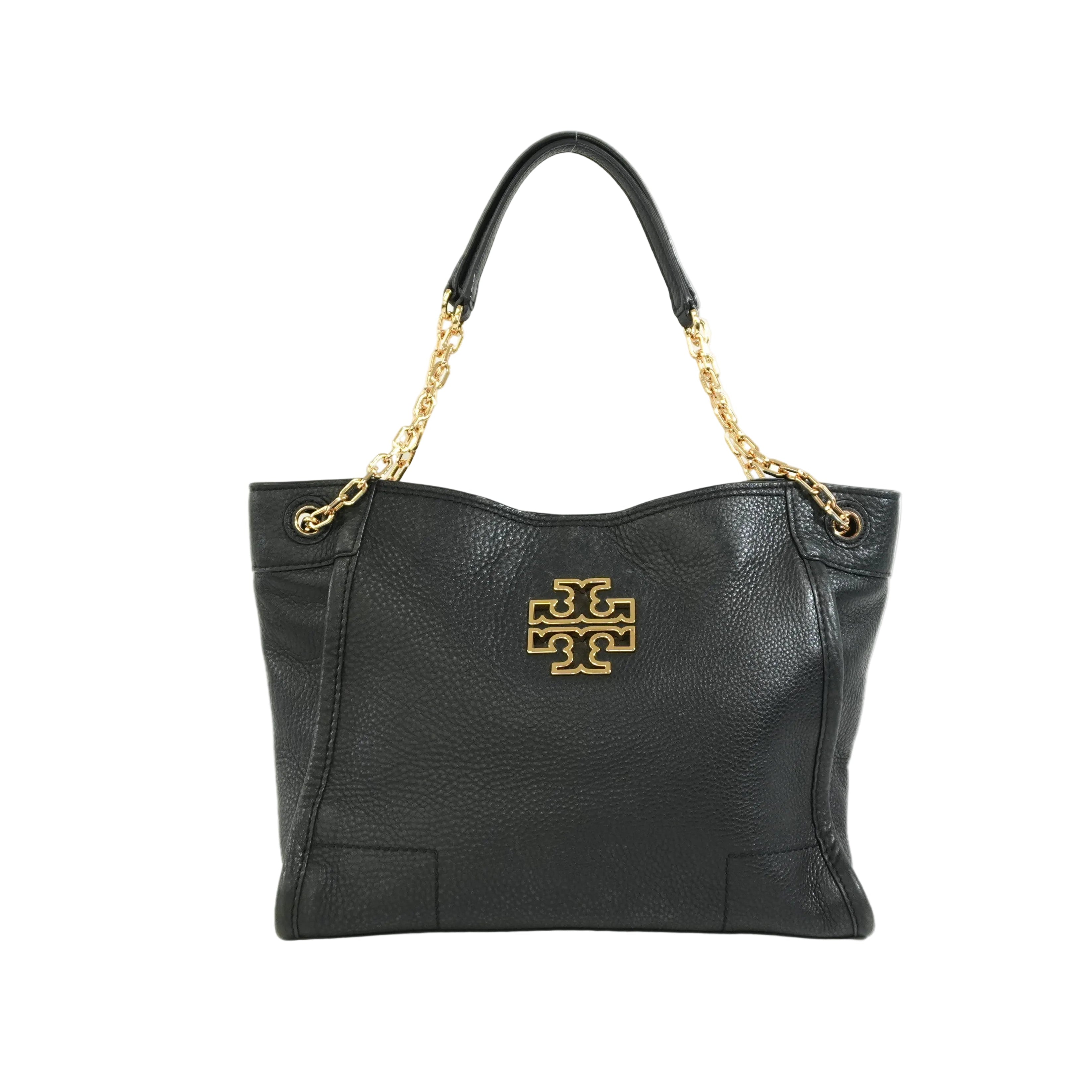 Pre-owned Tory Burch Chain Tote Bag Black