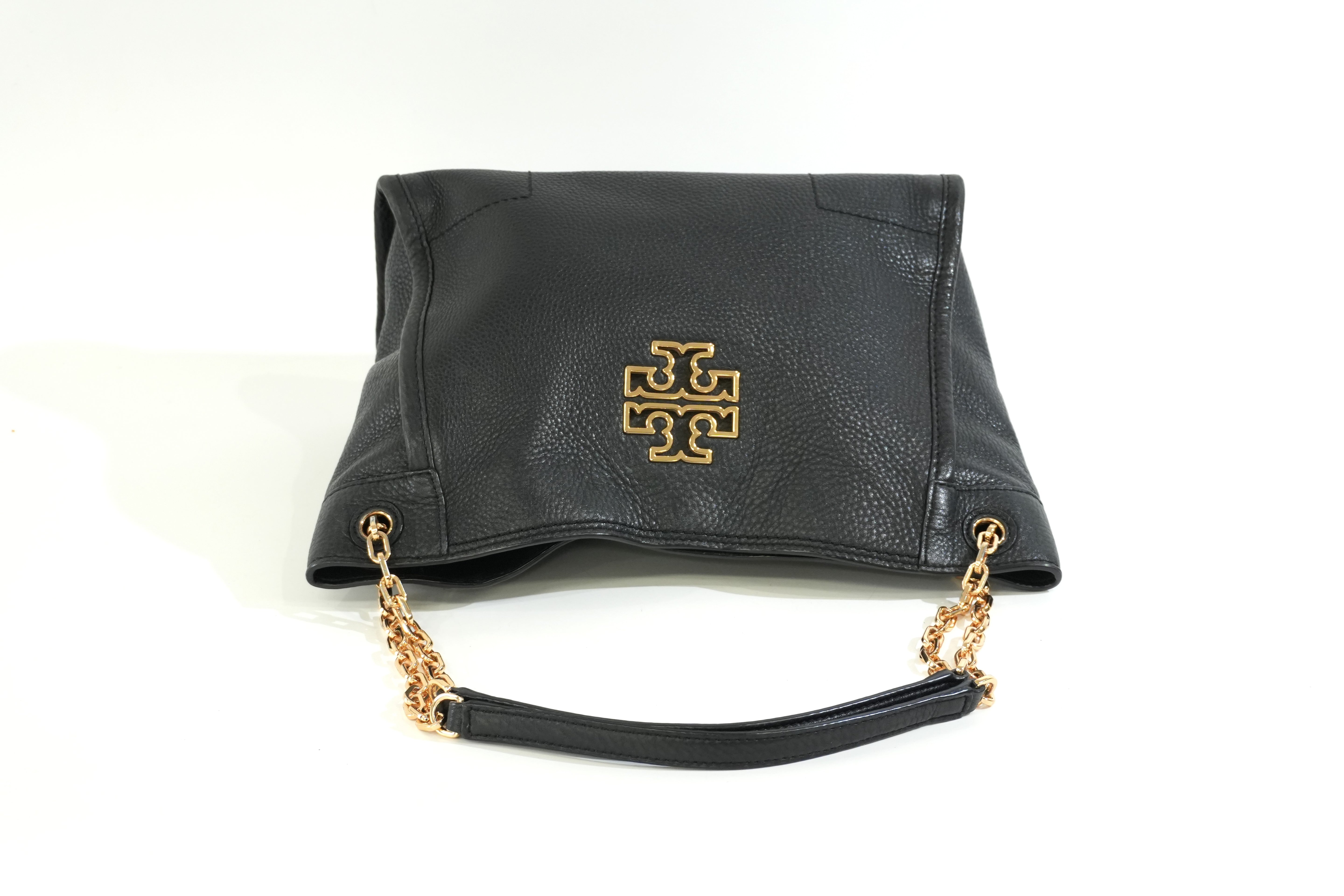 Pre-owned Tory Burch Chain Tote Bag Black