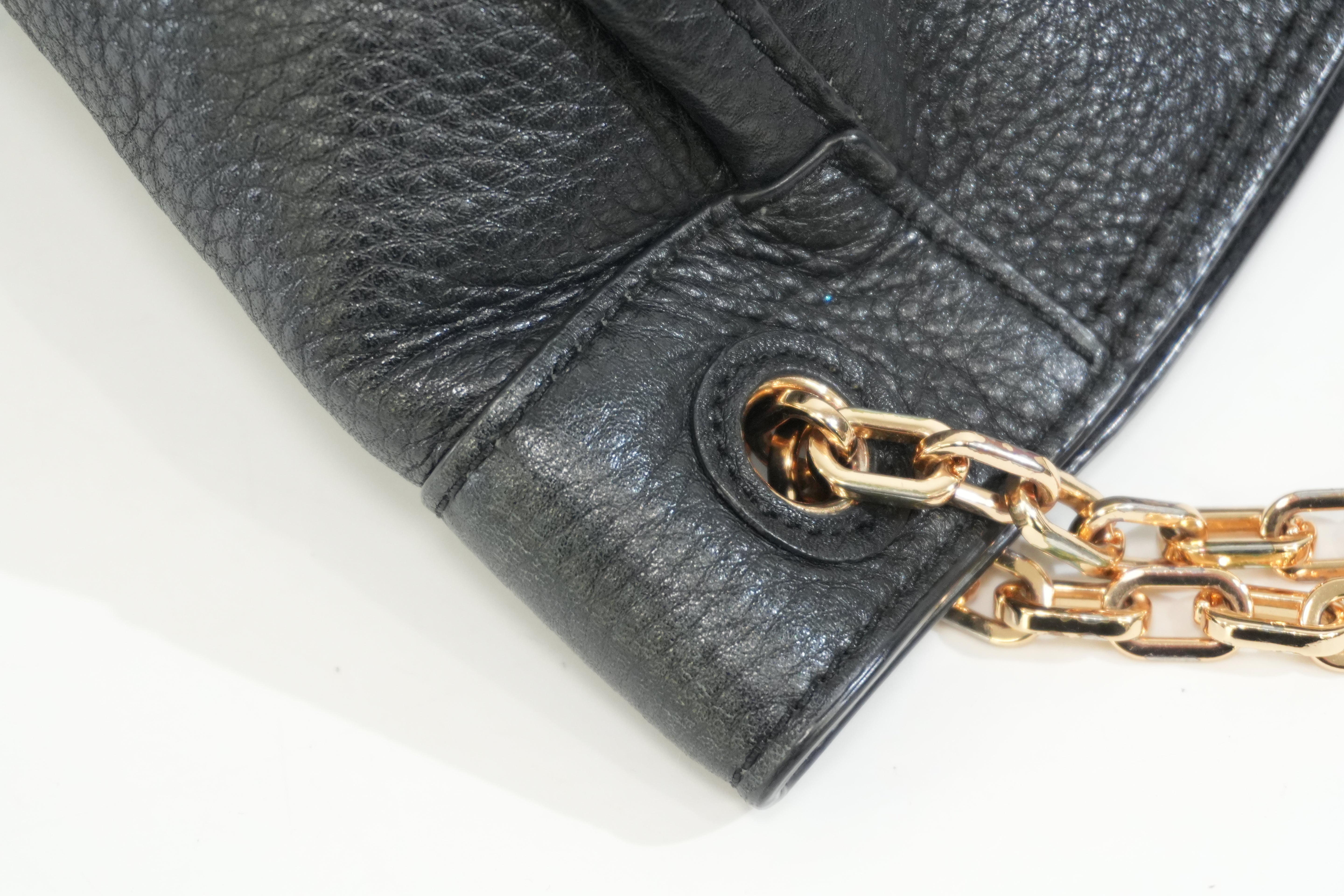Pre-owned Tory Burch Chain Tote Bag Black