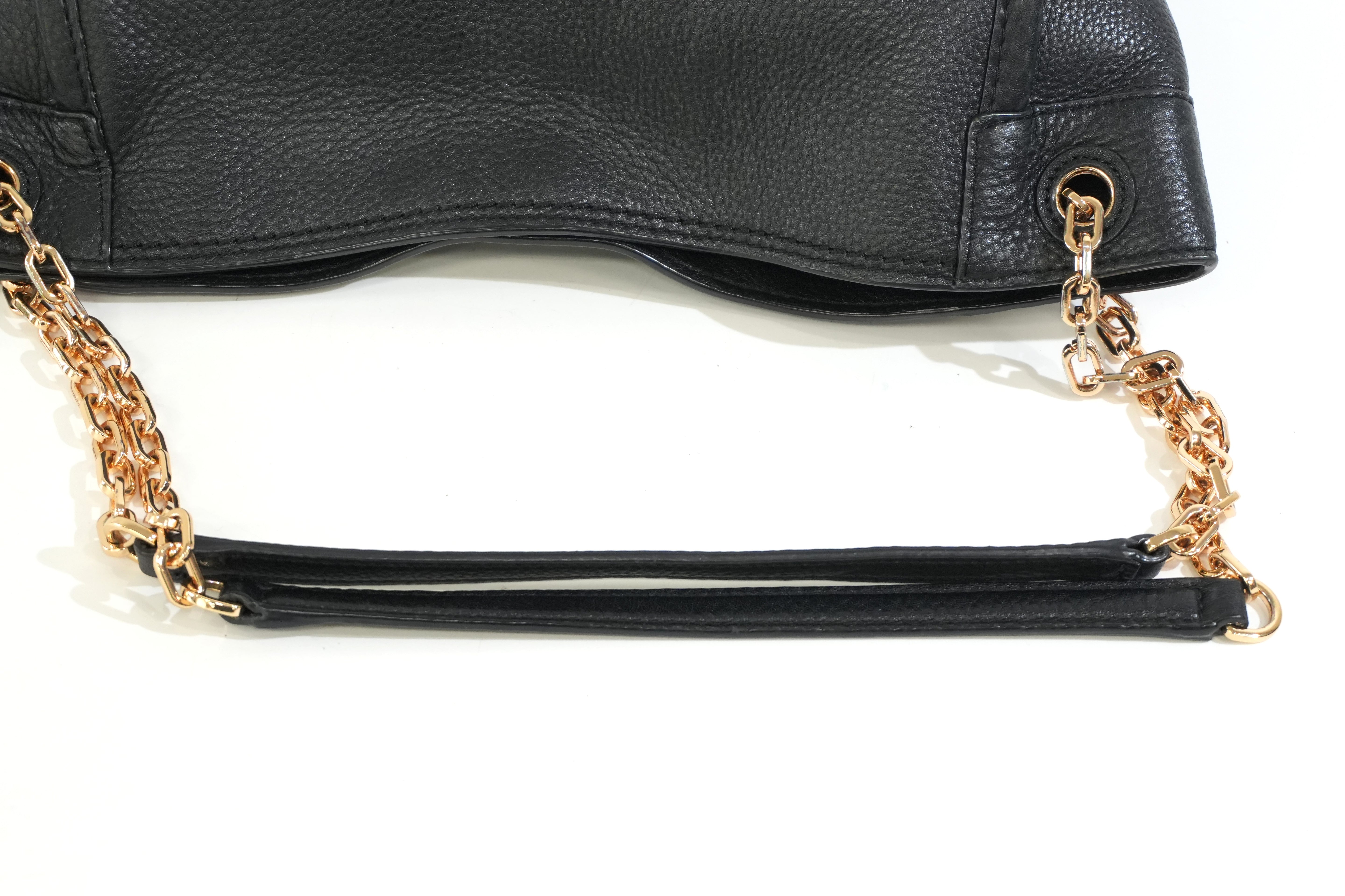 Pre-owned Tory Burch Chain Tote Bag Black