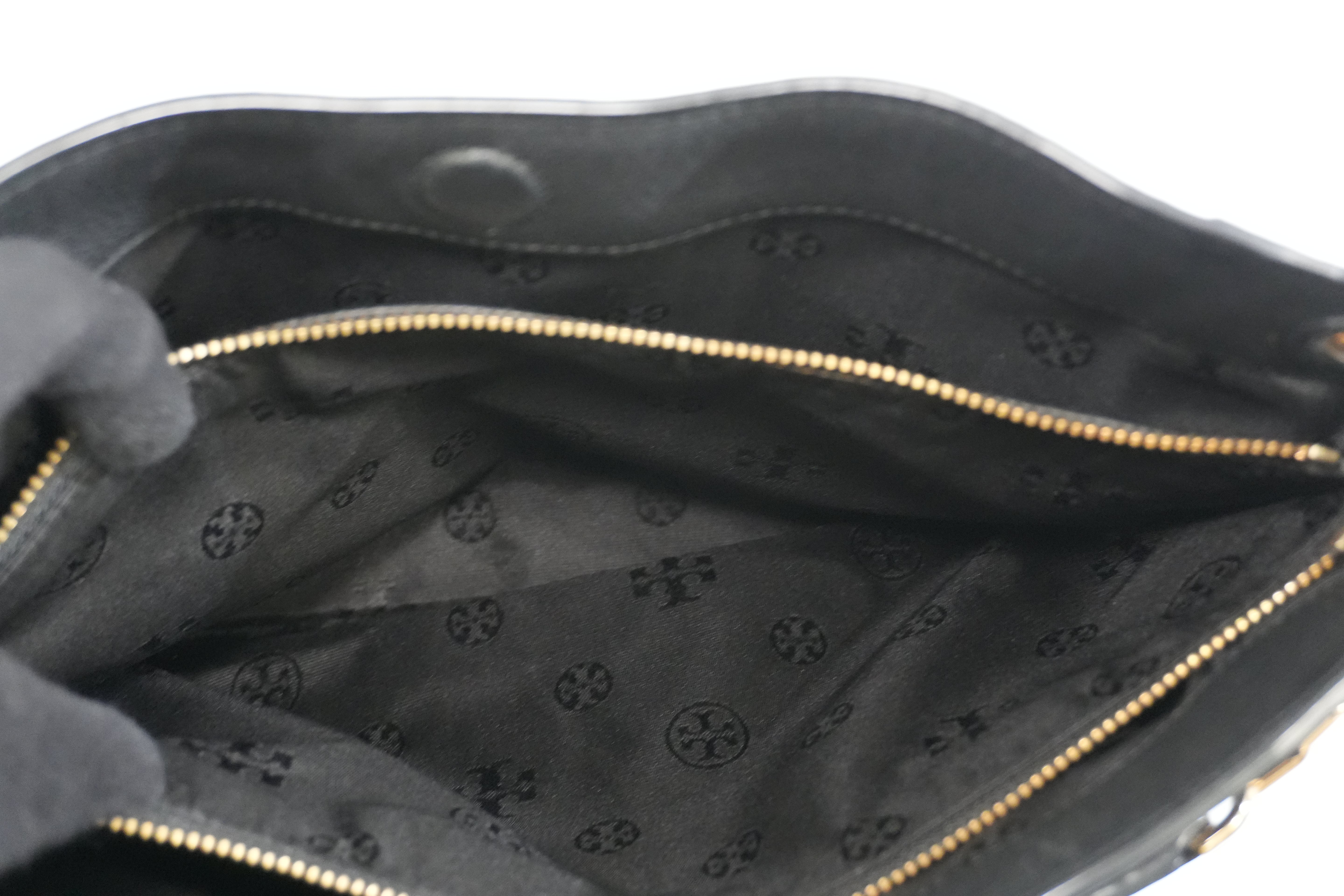 Pre-owned Tory Burch Chain Tote Bag Black