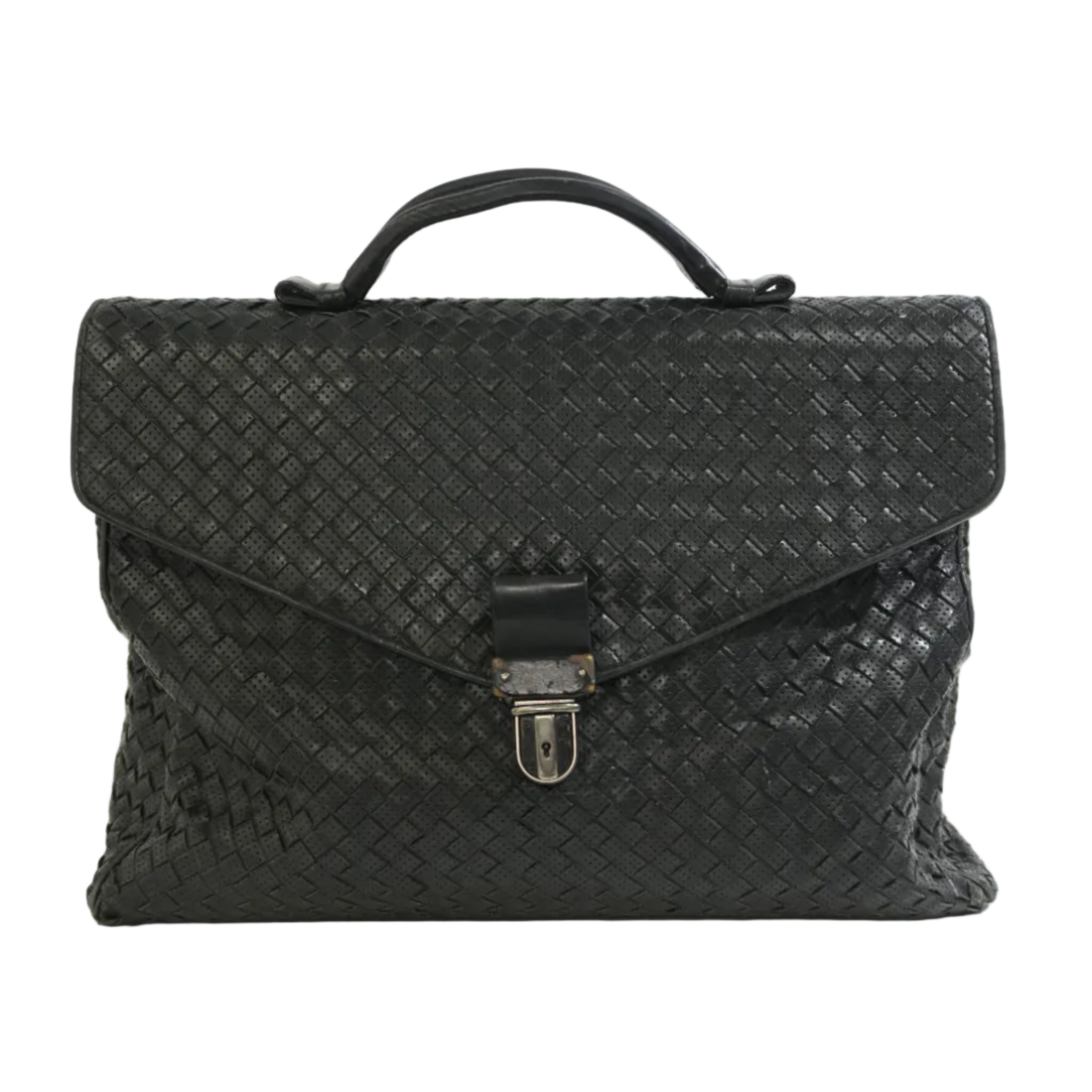 Pre-owned Bottega Business Bag Black
