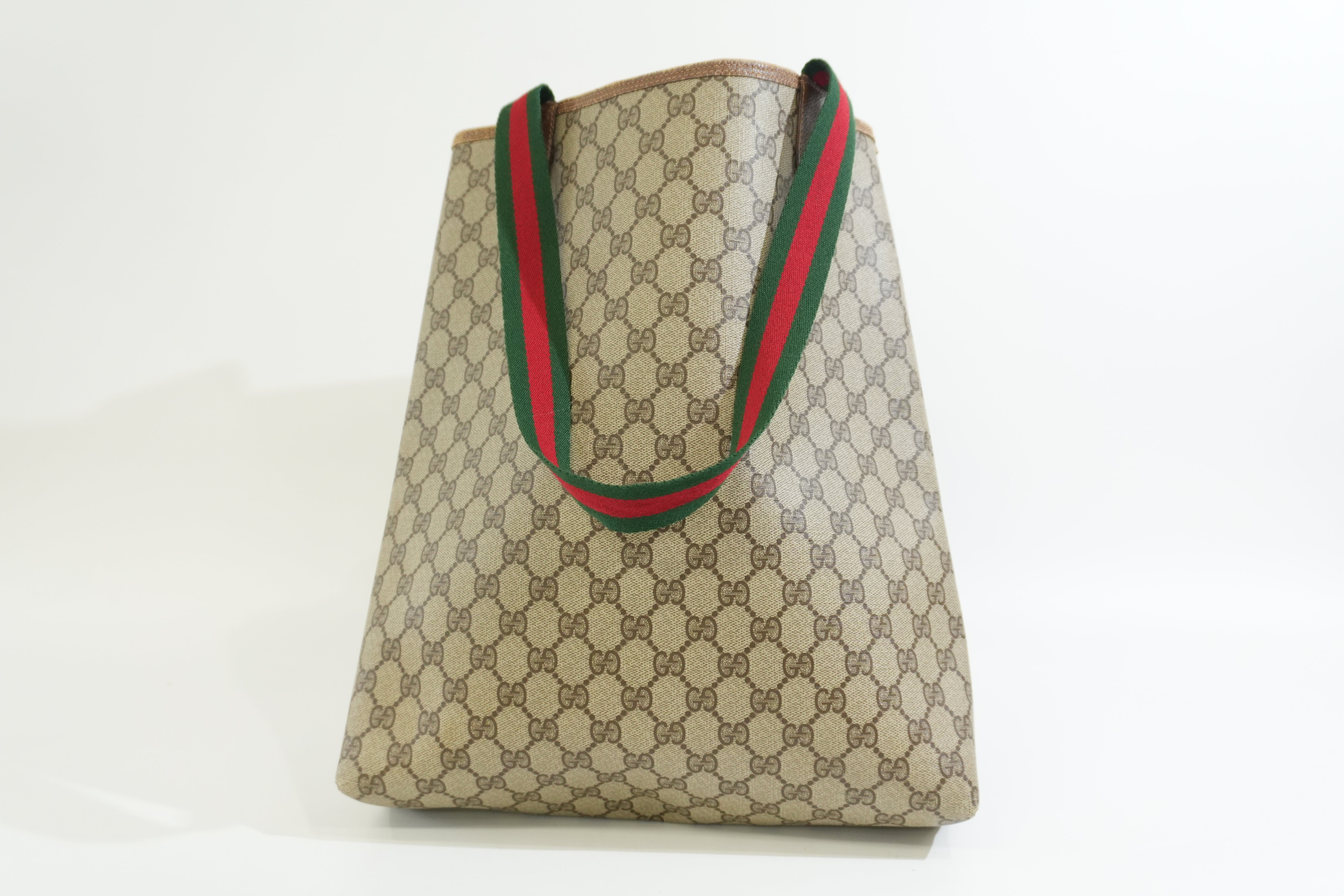 Pre-owned Gucci Ophidia Tote Bag Brown