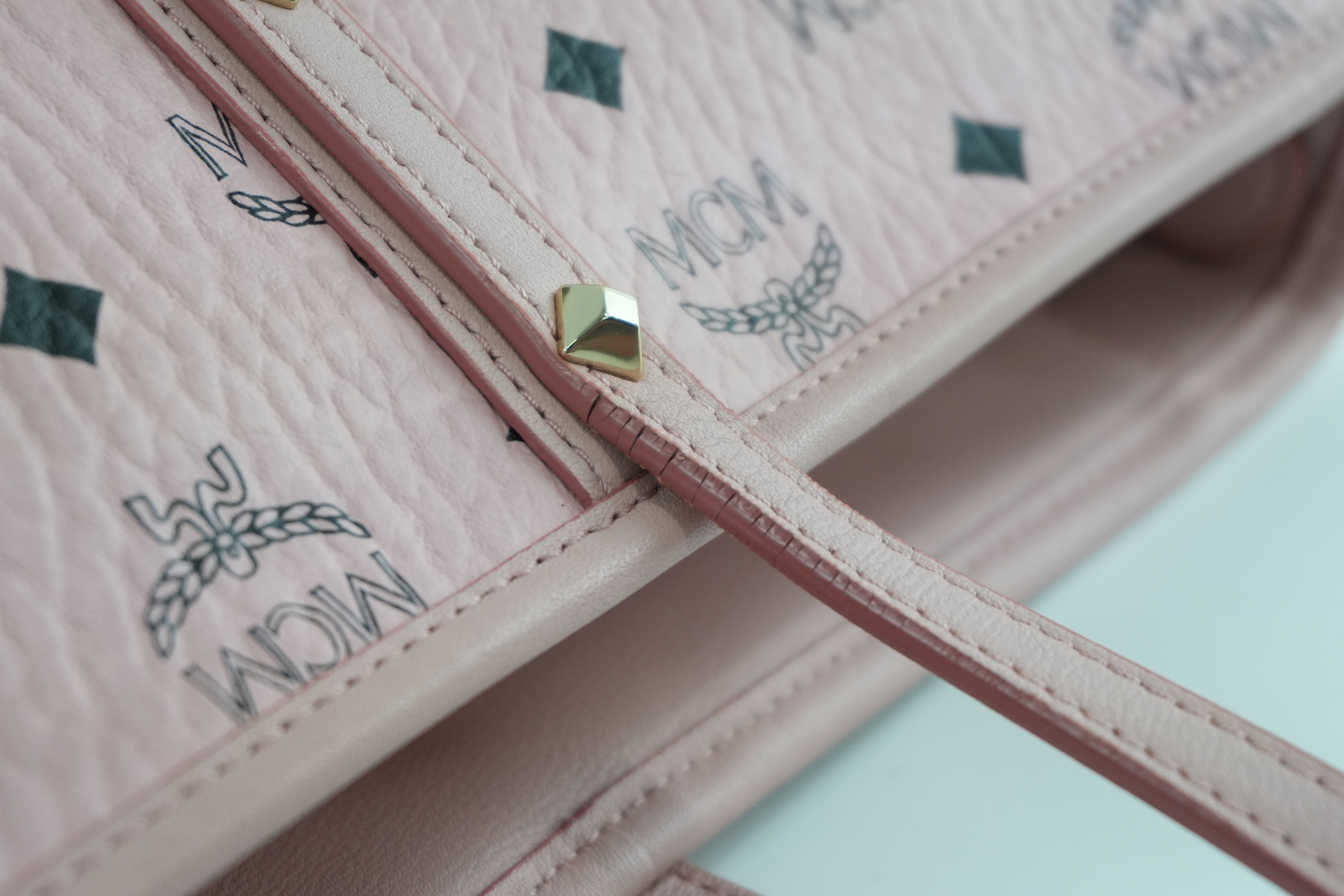 MCM Tote Bag Pink Used