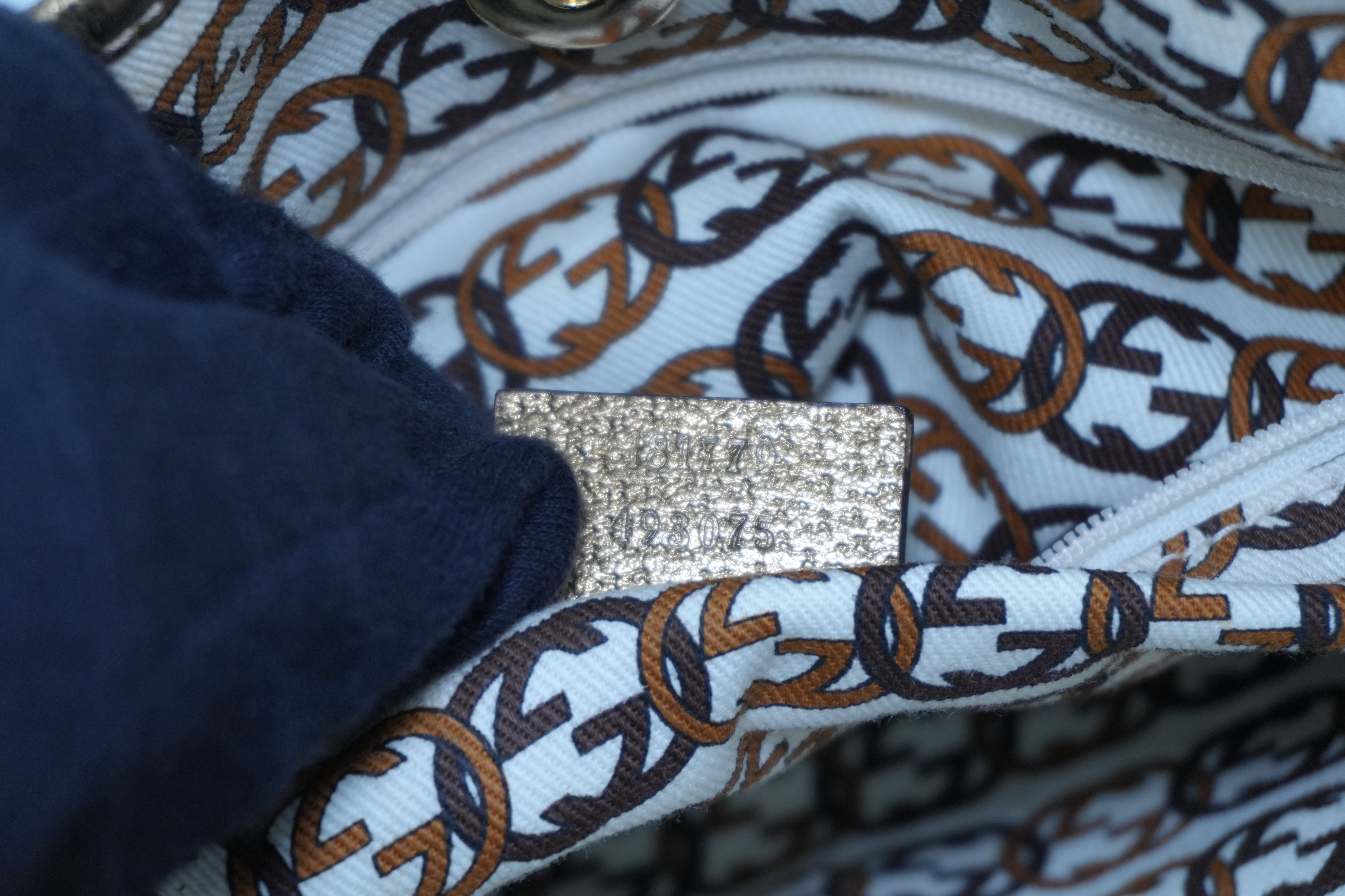 Pre-owned Gucci Metallic Diamond Tote Bag Gold