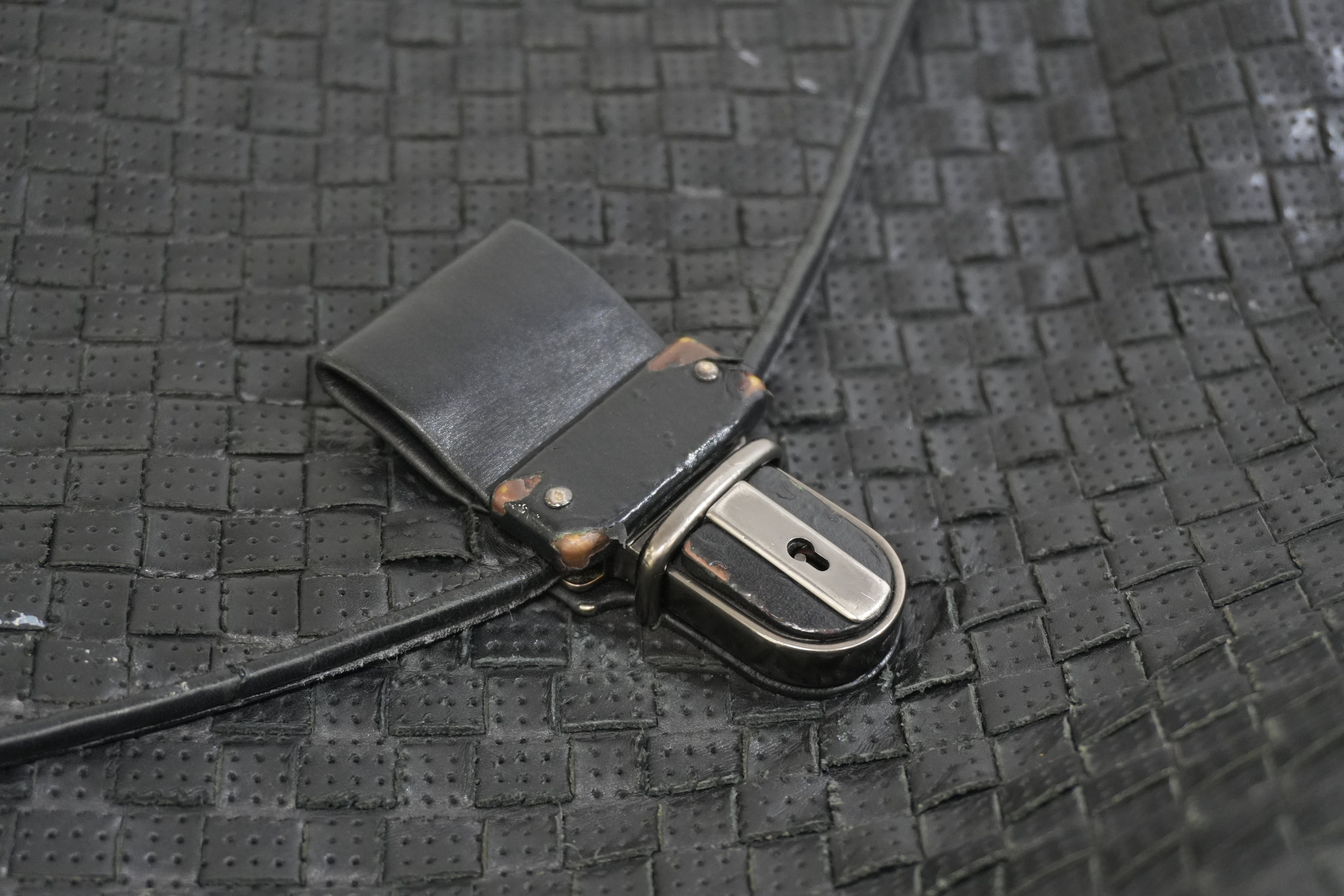 Pre-owned Bottega Business Bag Black