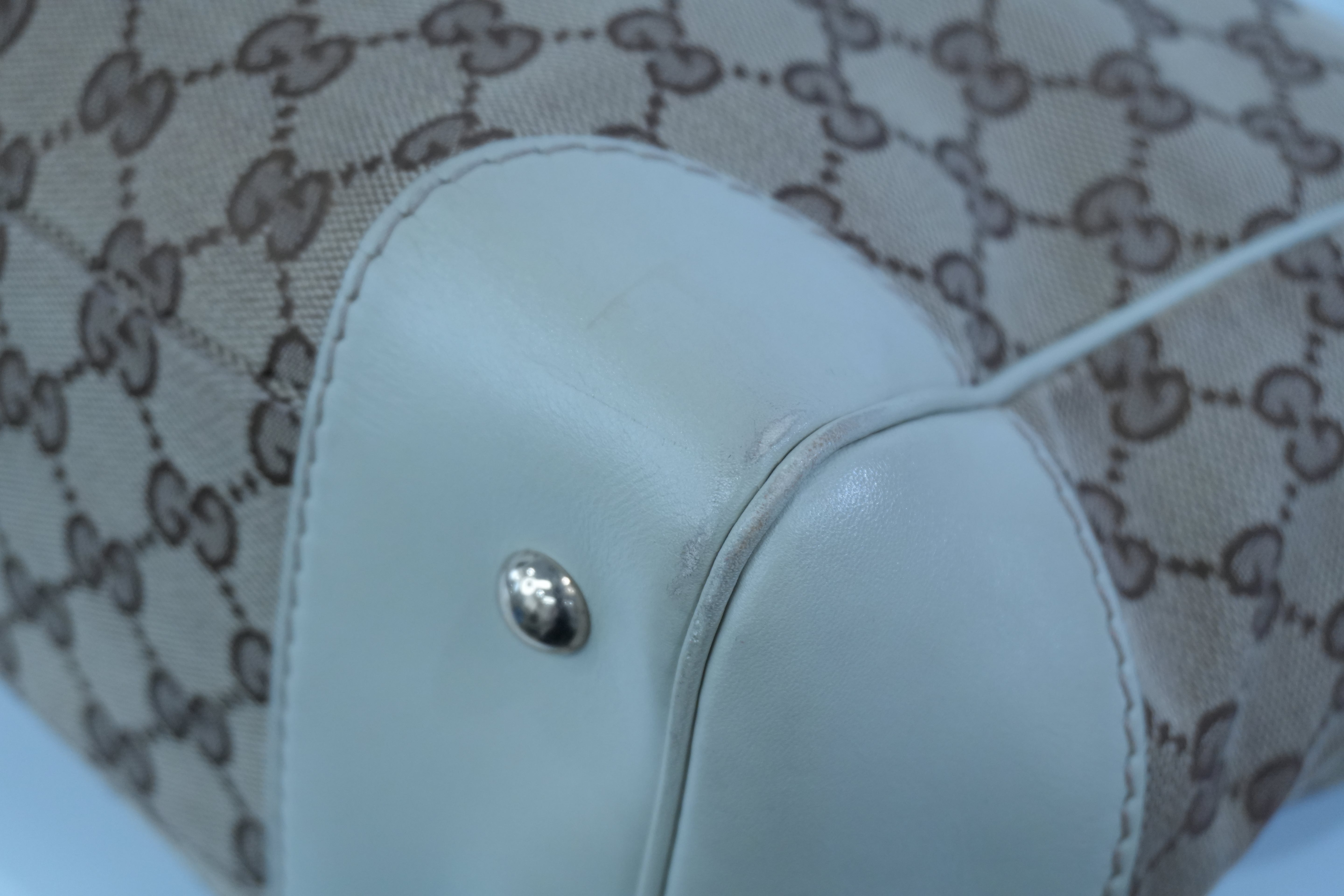 Pre-owned Gucci Guccisima Tote Bag White