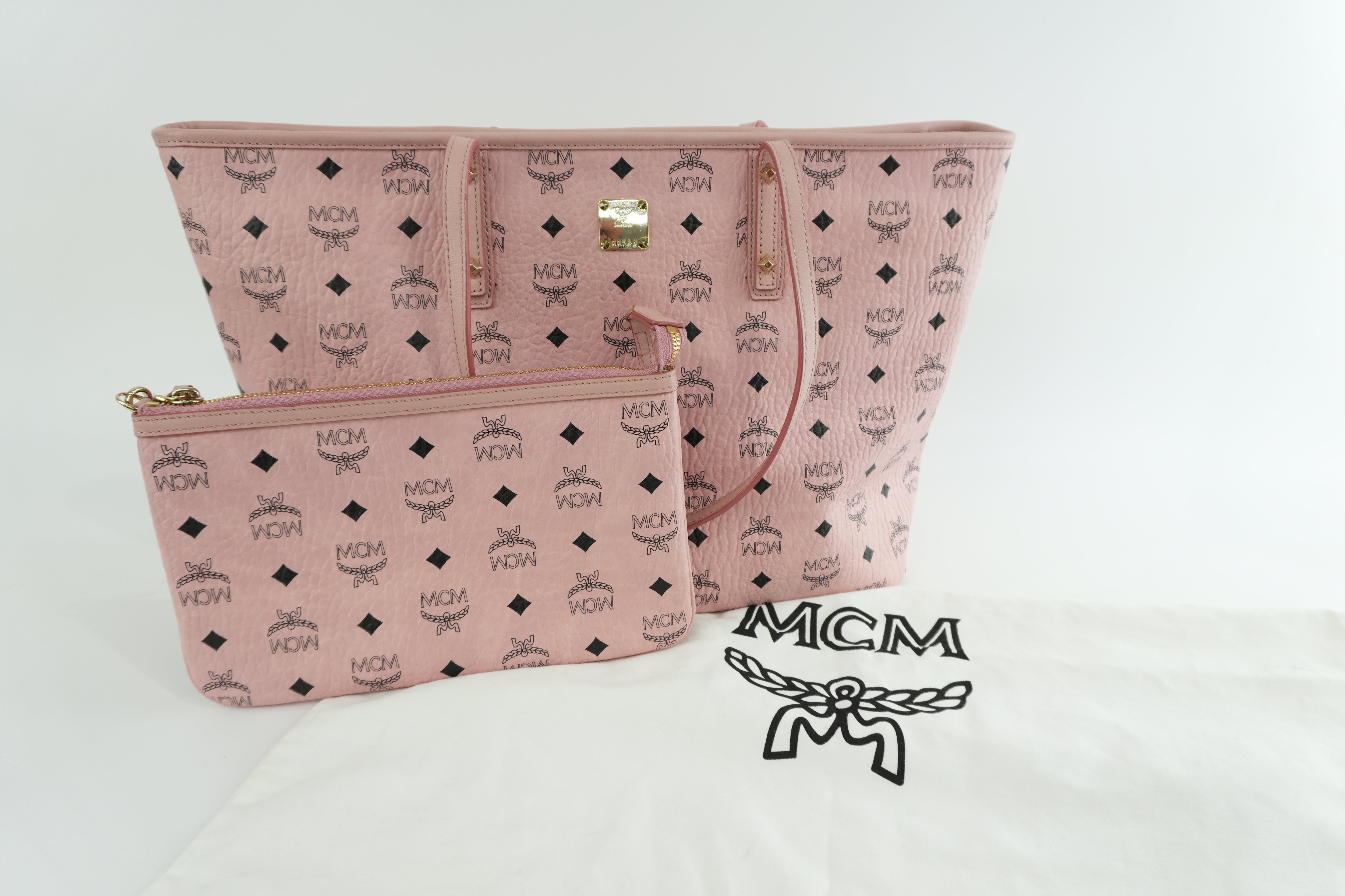 MCM Tote Bag Pink Used