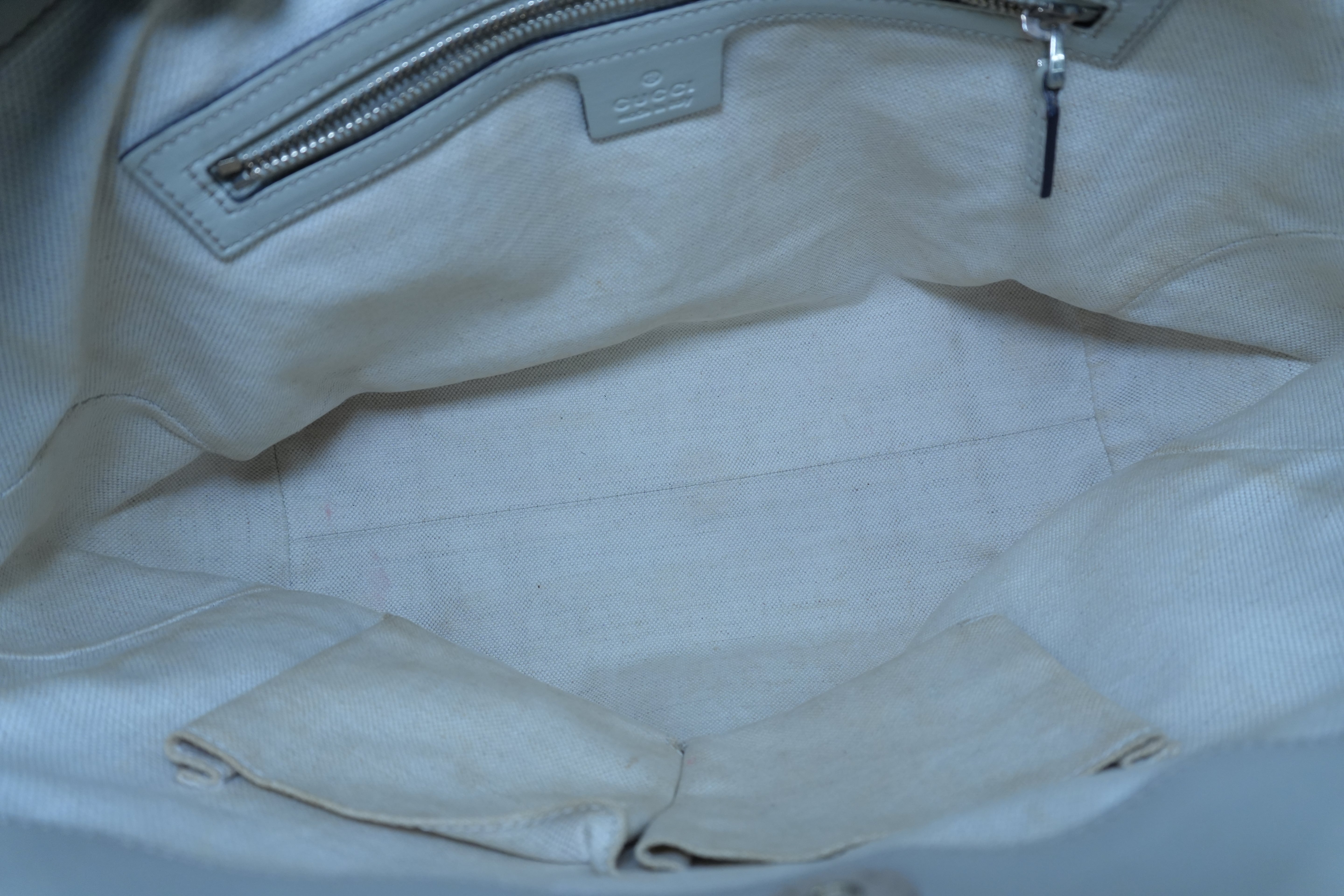 Pre-owned Gucci Guccisima Tote Bag White