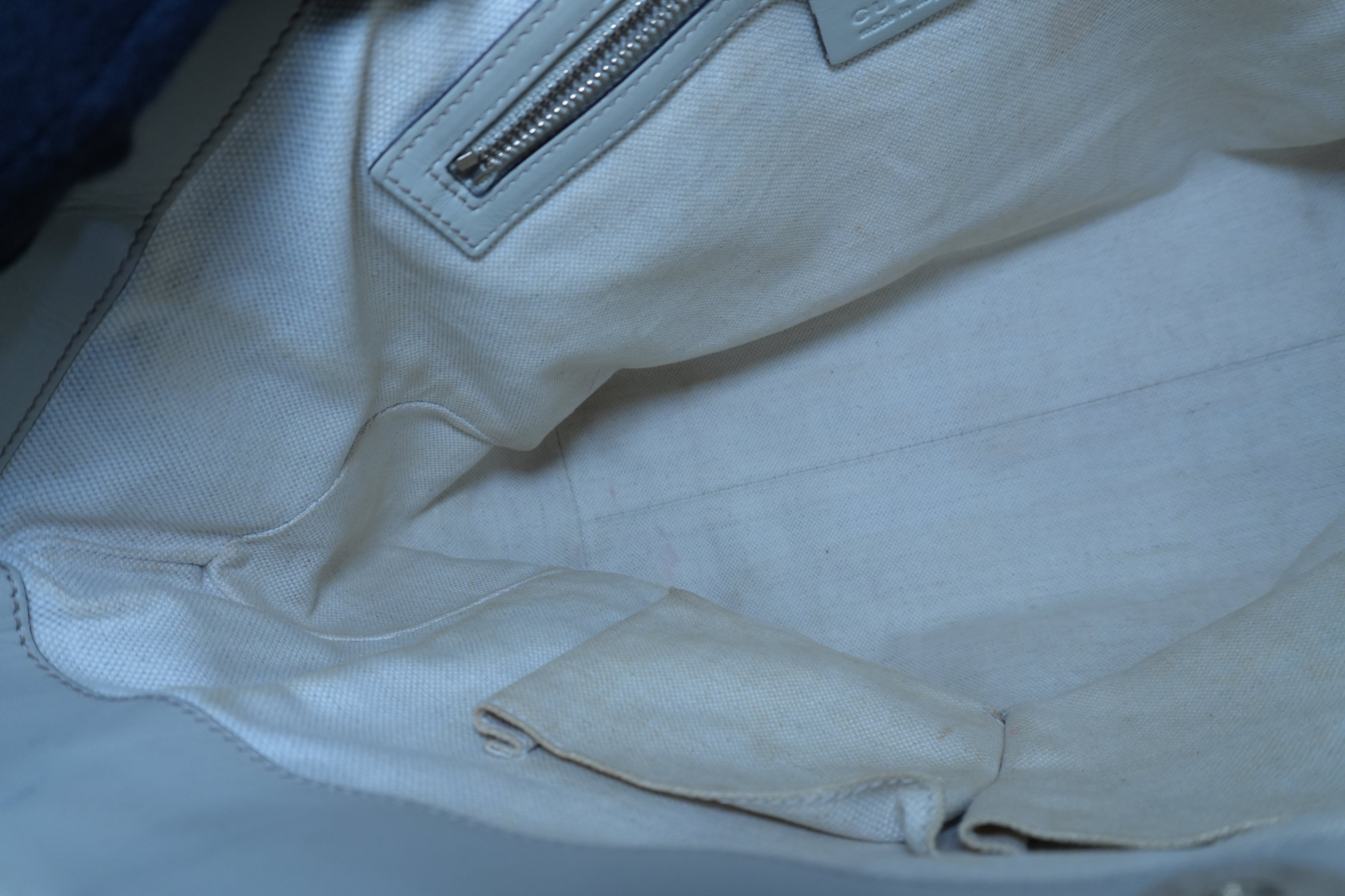 Pre-owned Gucci Guccisima Tote Bag White