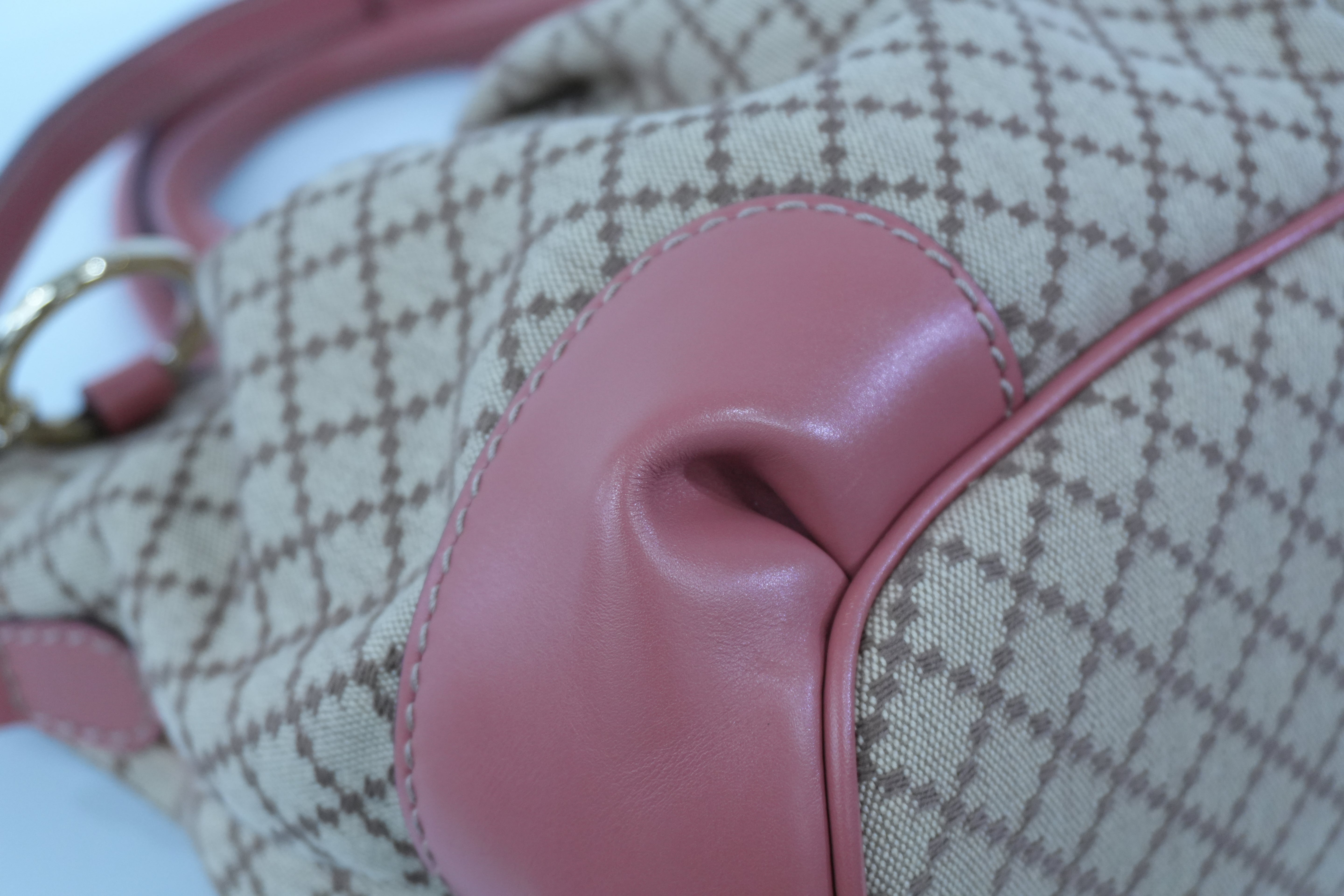 Pre-owned Gucci Sukey Two Way Shoulder Bag Brown and Pink