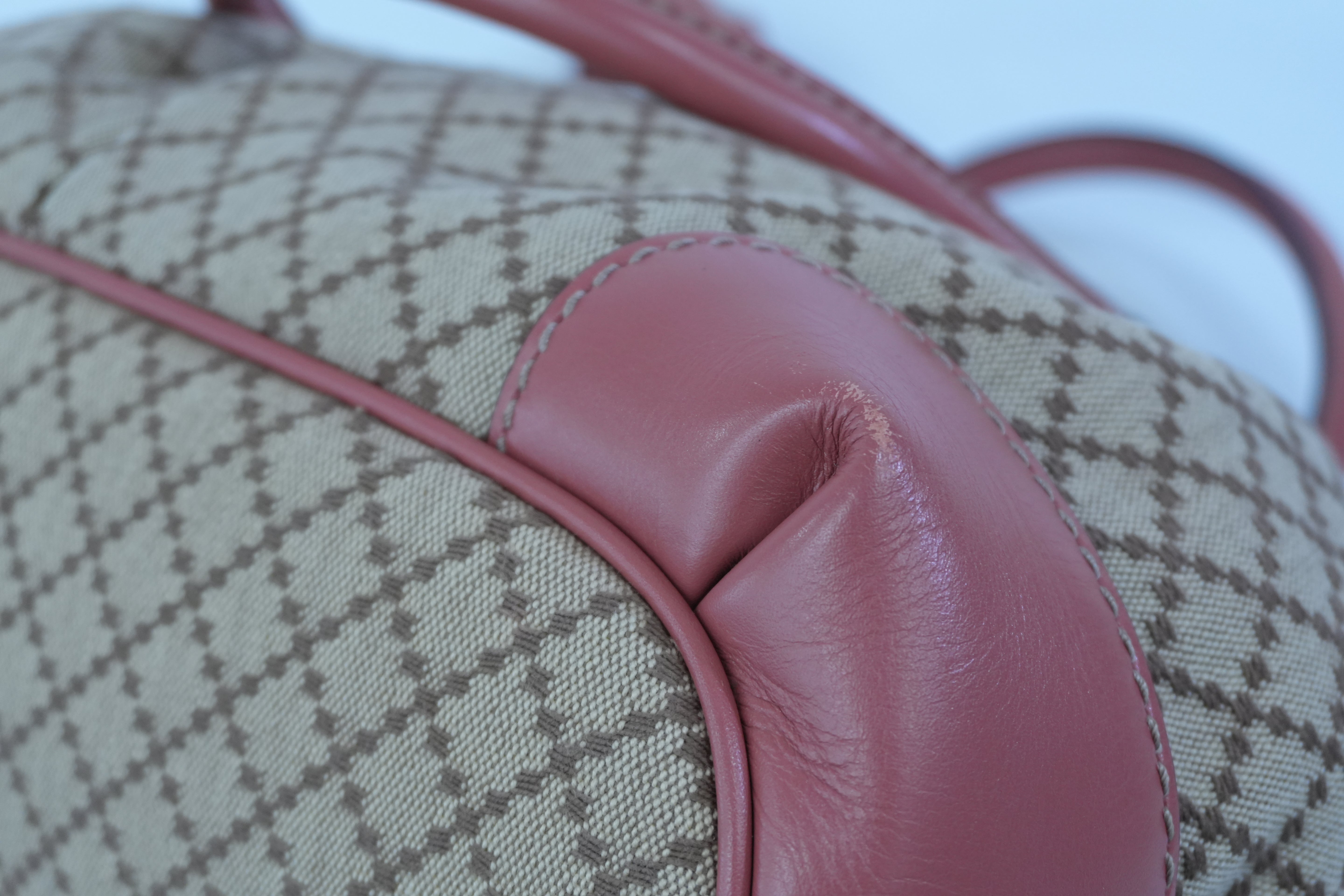 Pre-owned Gucci Sukey Two Way Shoulder Bag Brown and Pink