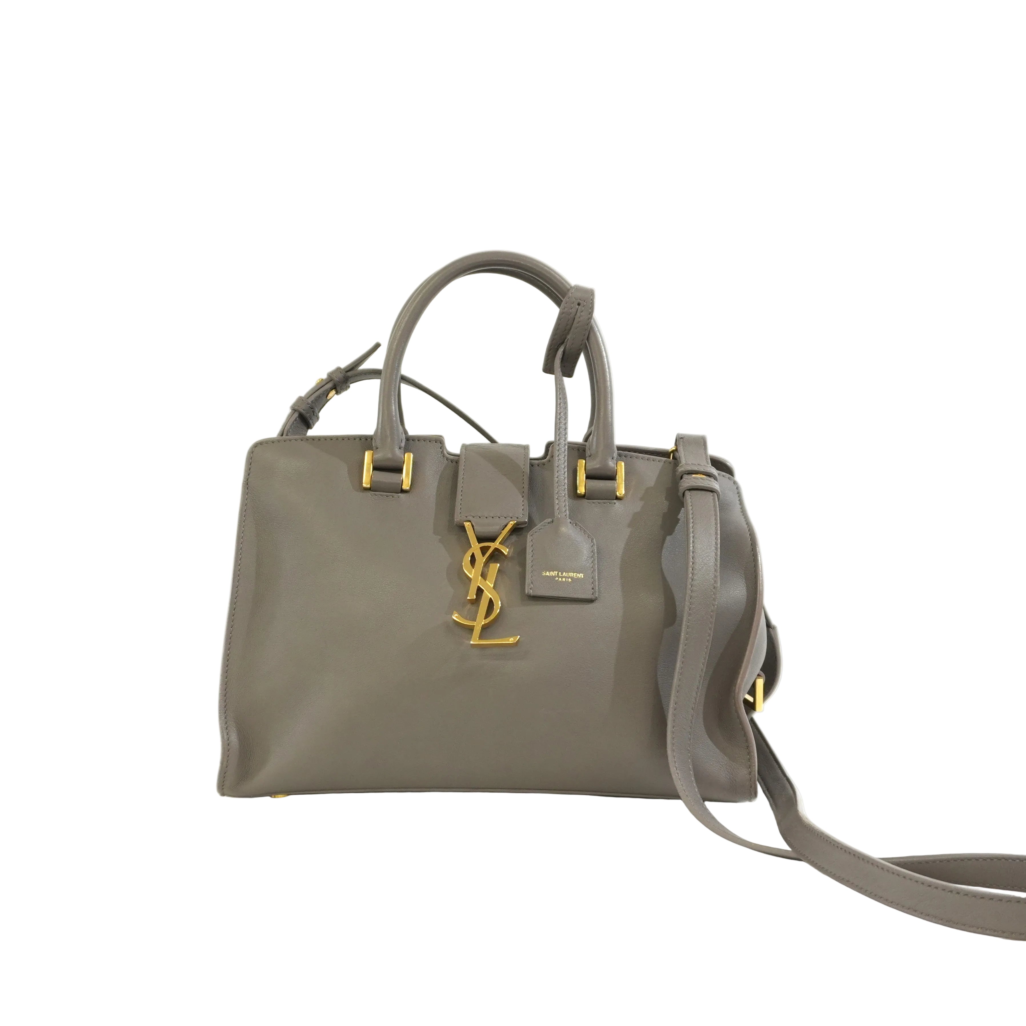 Pre-owned Saint Laurent Small Monogram Cabas Handbag Fog