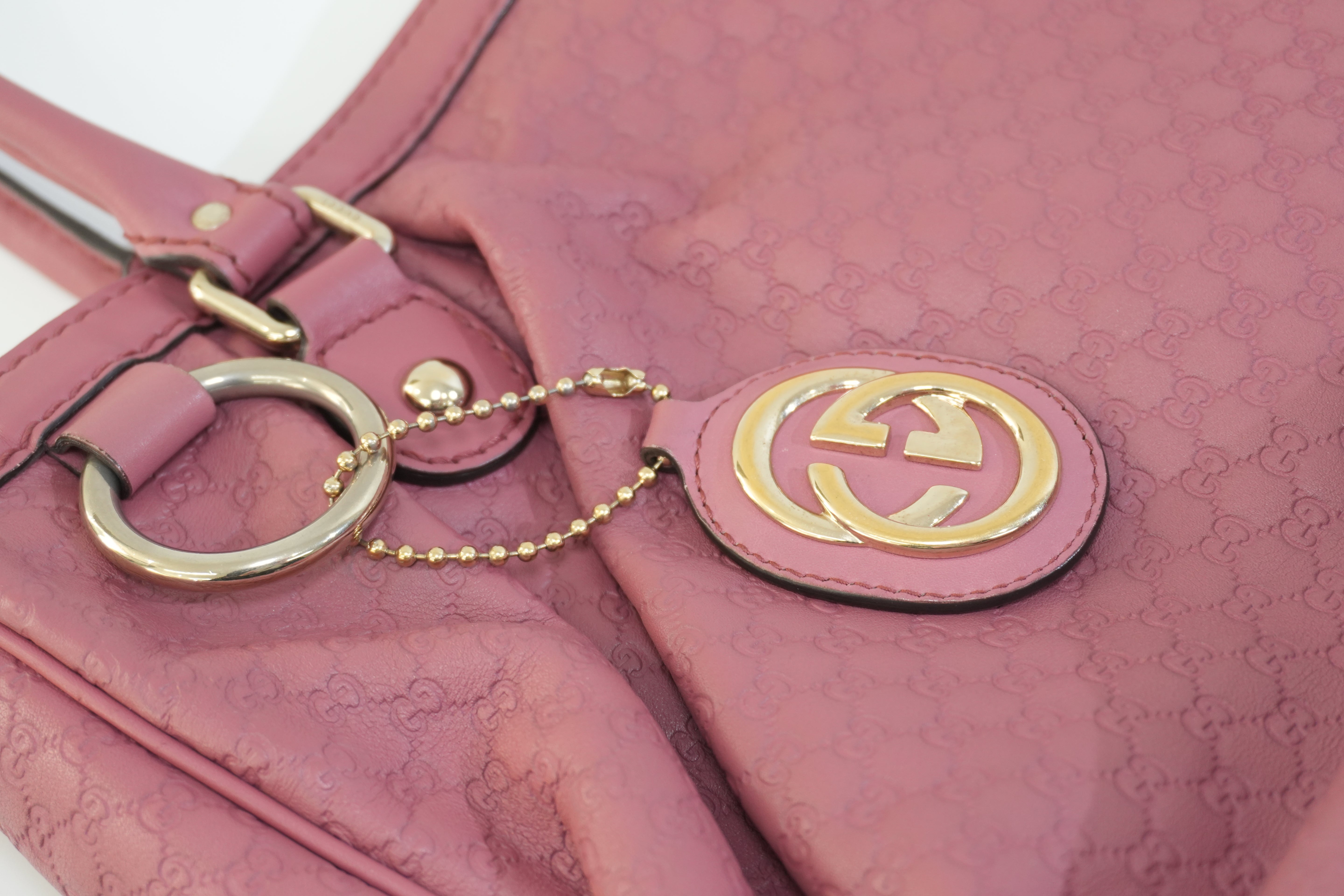 Pre-owned Gucci Microguccisima Shoulder Bag Pink