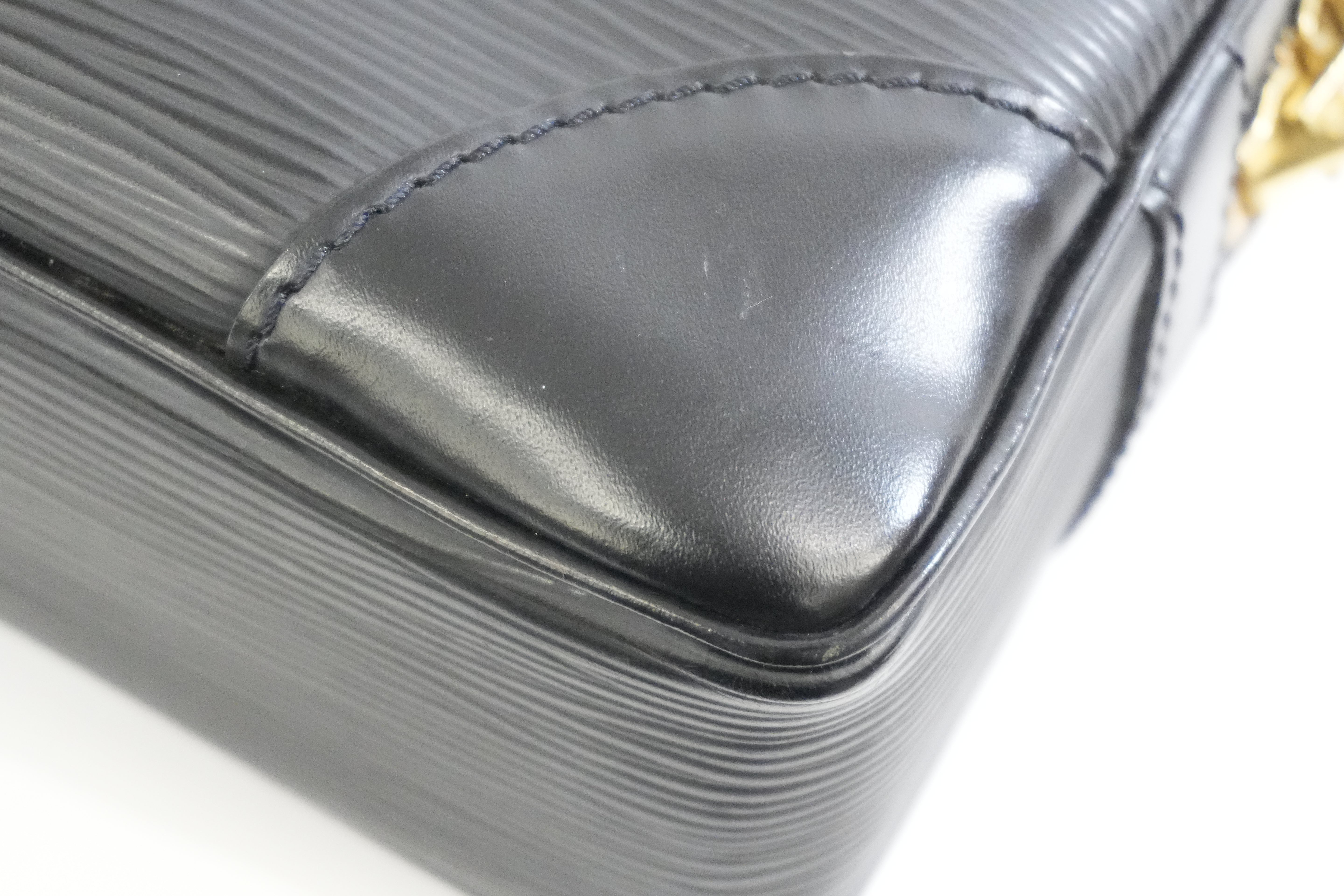 Pre-owned Louis Vuitton Epi Porte Documents Briefcase Black