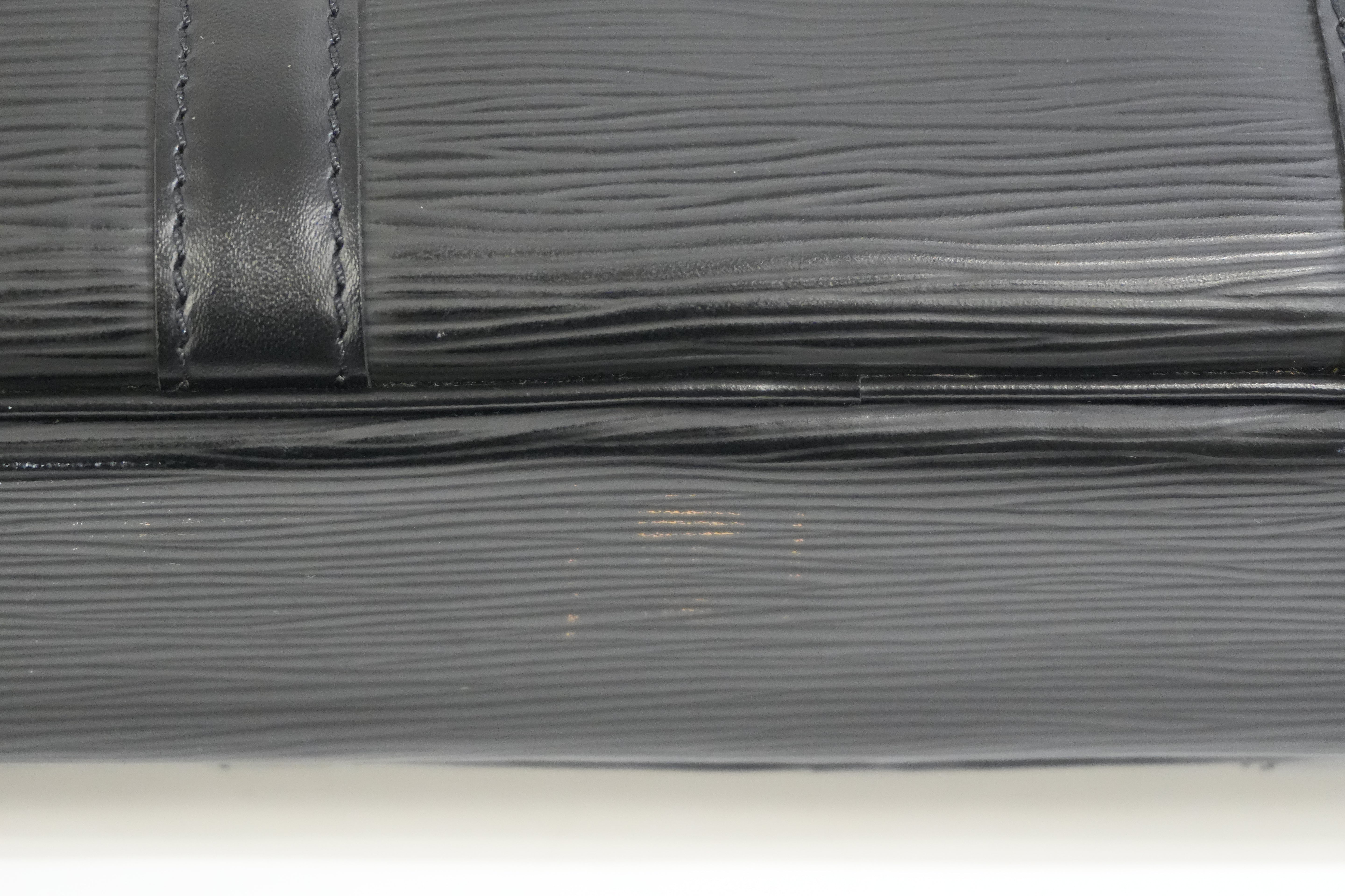 Pre-owned Louis Vuitton Epi Porte Documents Briefcase Black