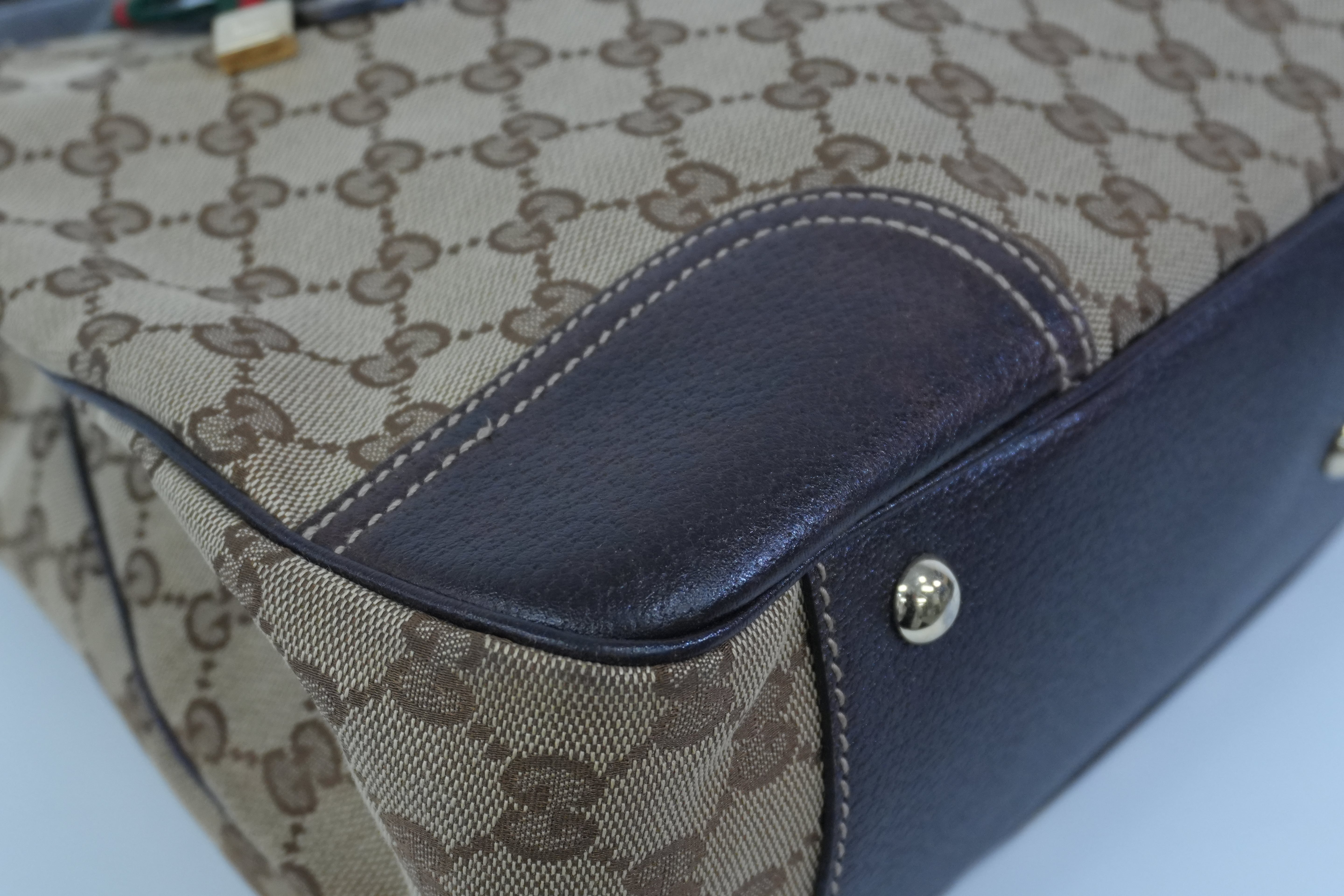 Pre-owned Gucci Ophidia Tote Bag Brown