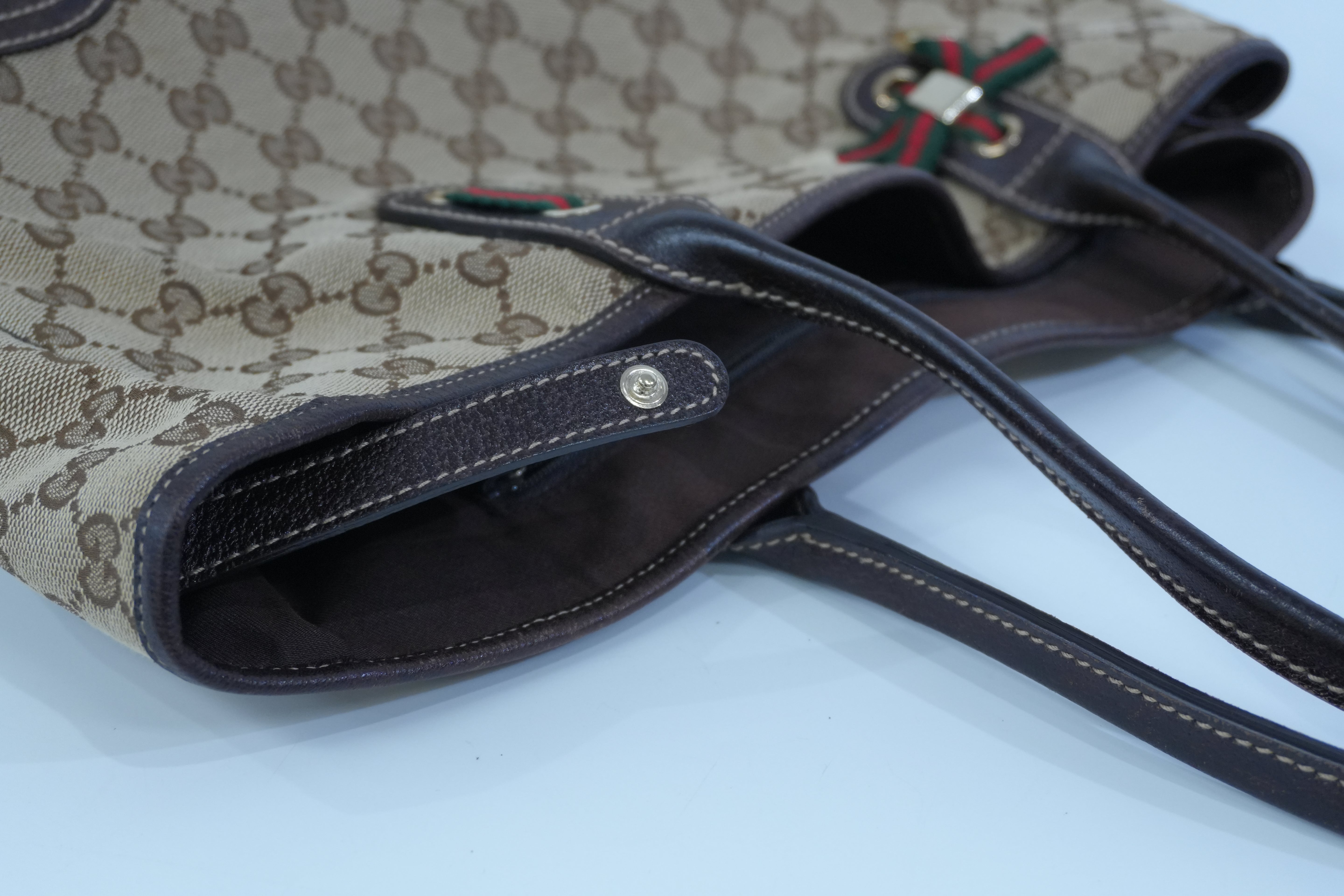 Pre-owned Gucci Ophidia Tote Bag Brown