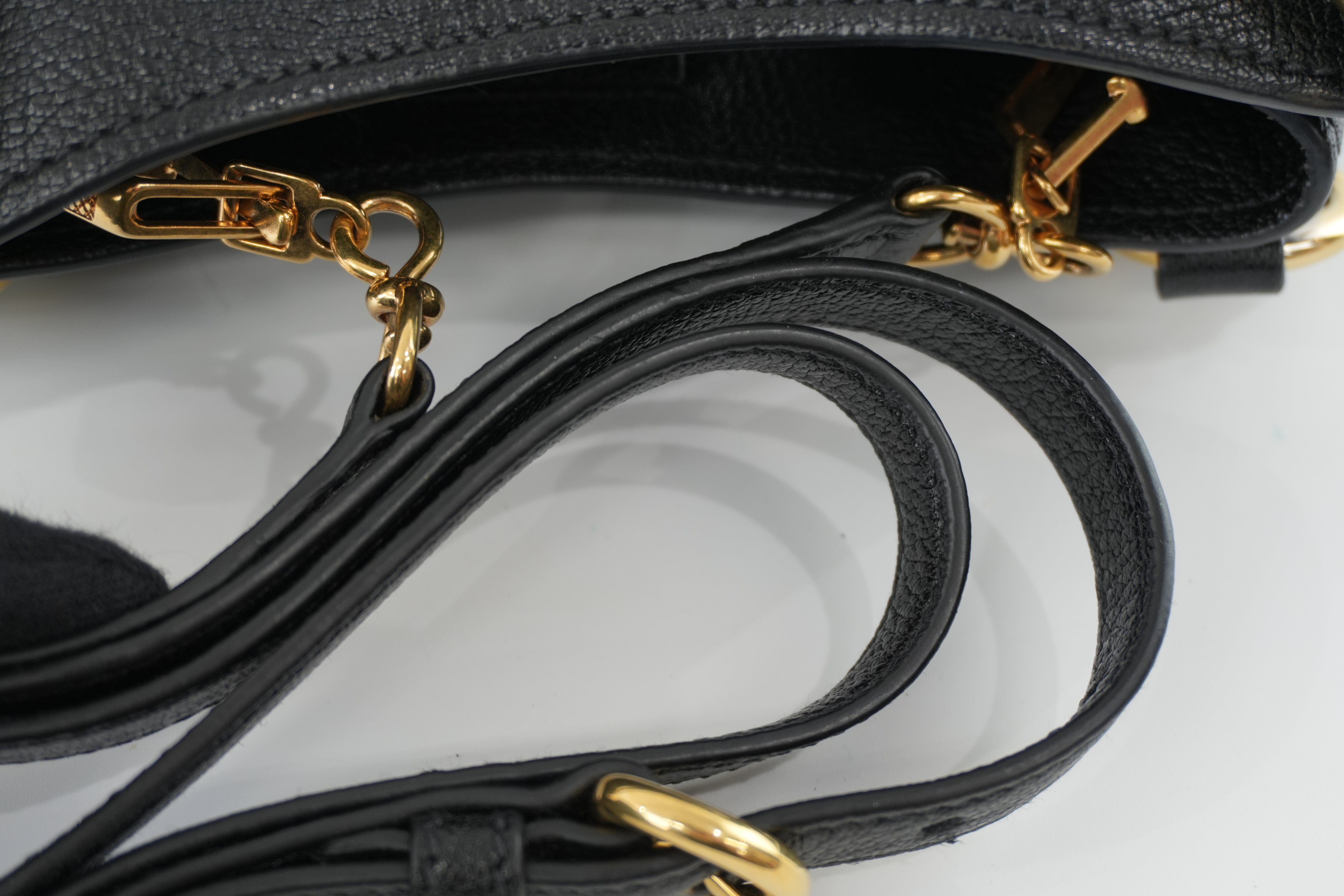 Miumiu Two Way Shoulder Bag Black Leather Used