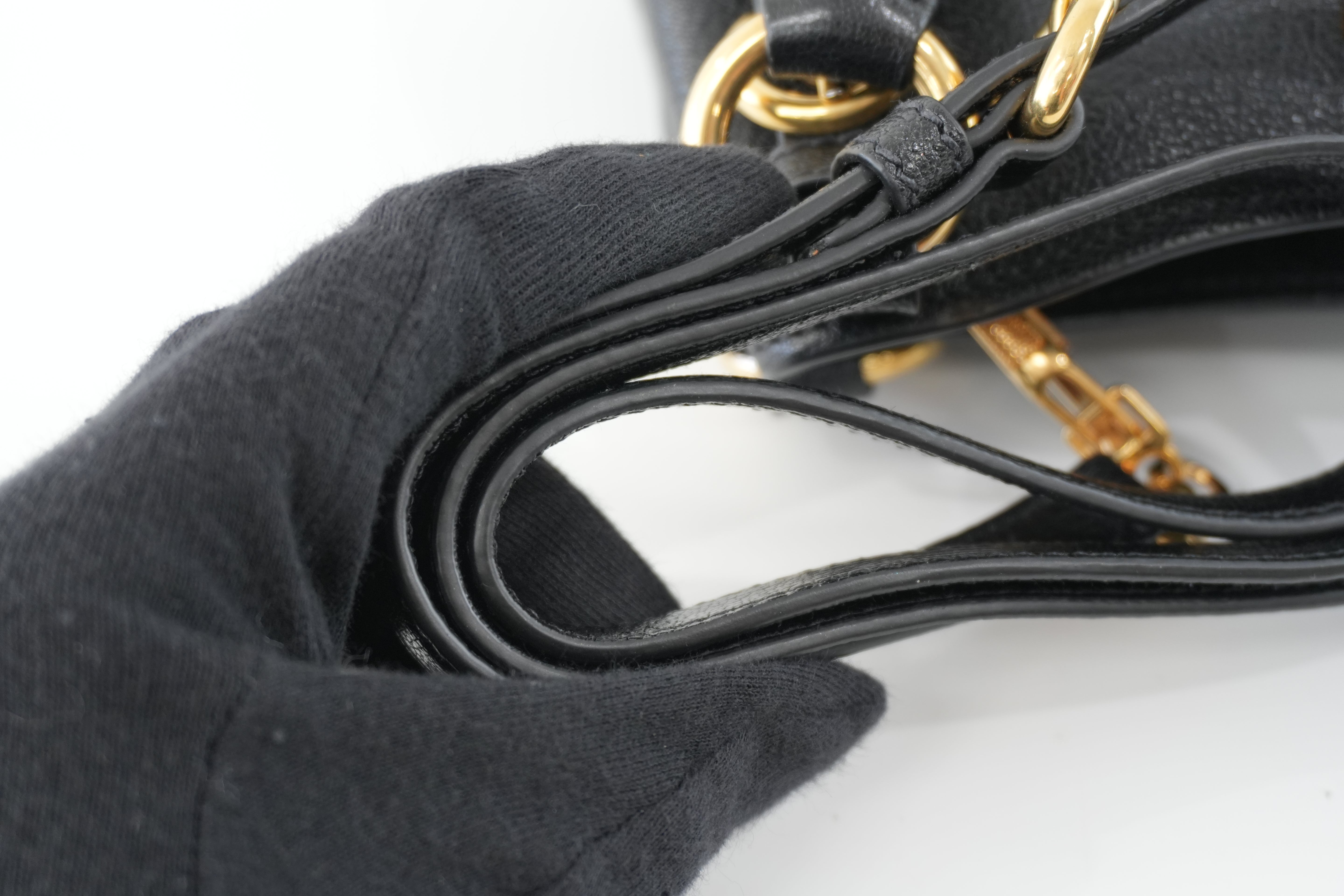 Miumiu Two Way Shoulder Bag Black Leather Used