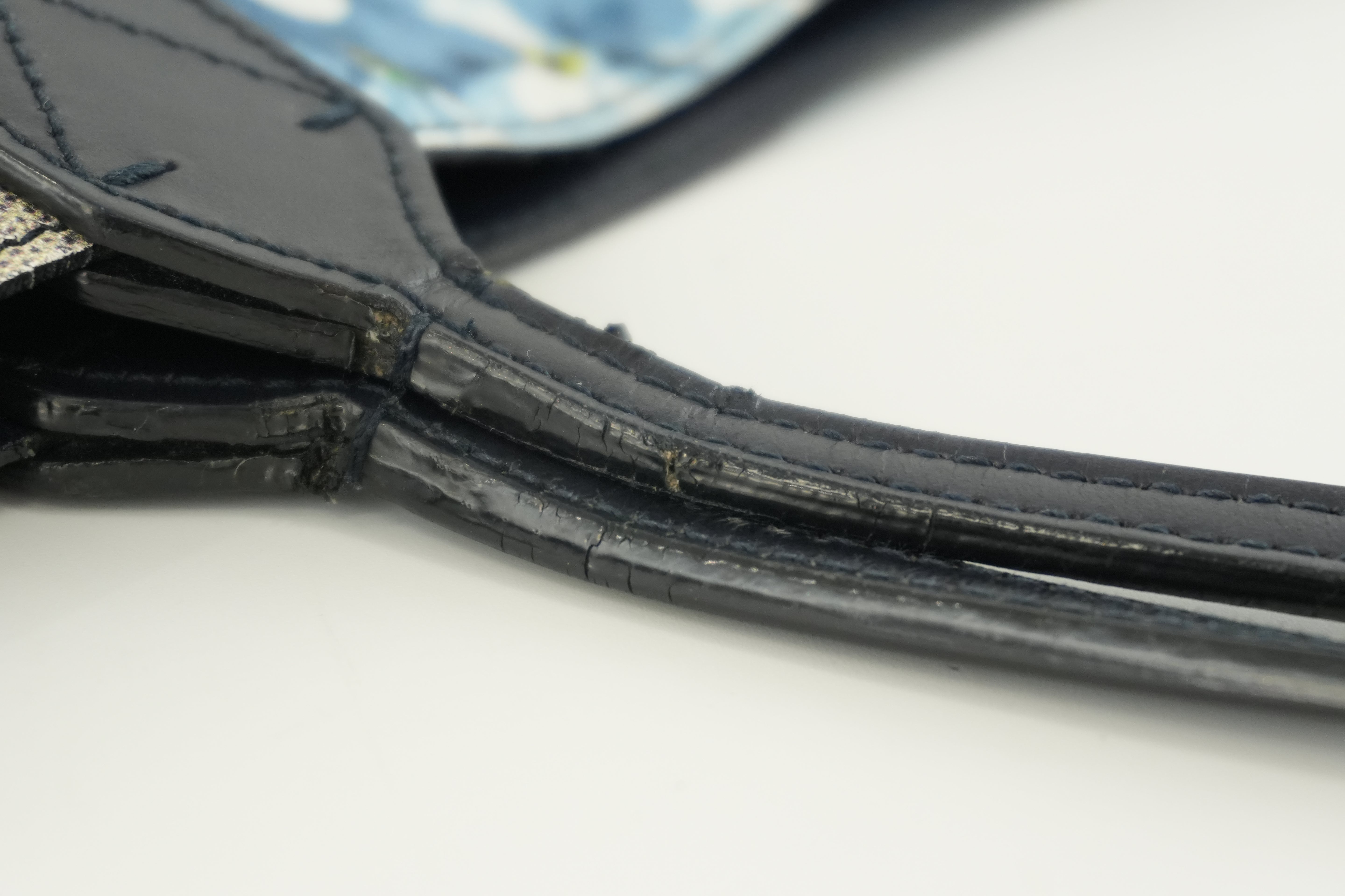 Gucci Blooms Canvas Tote Bag Blue Used