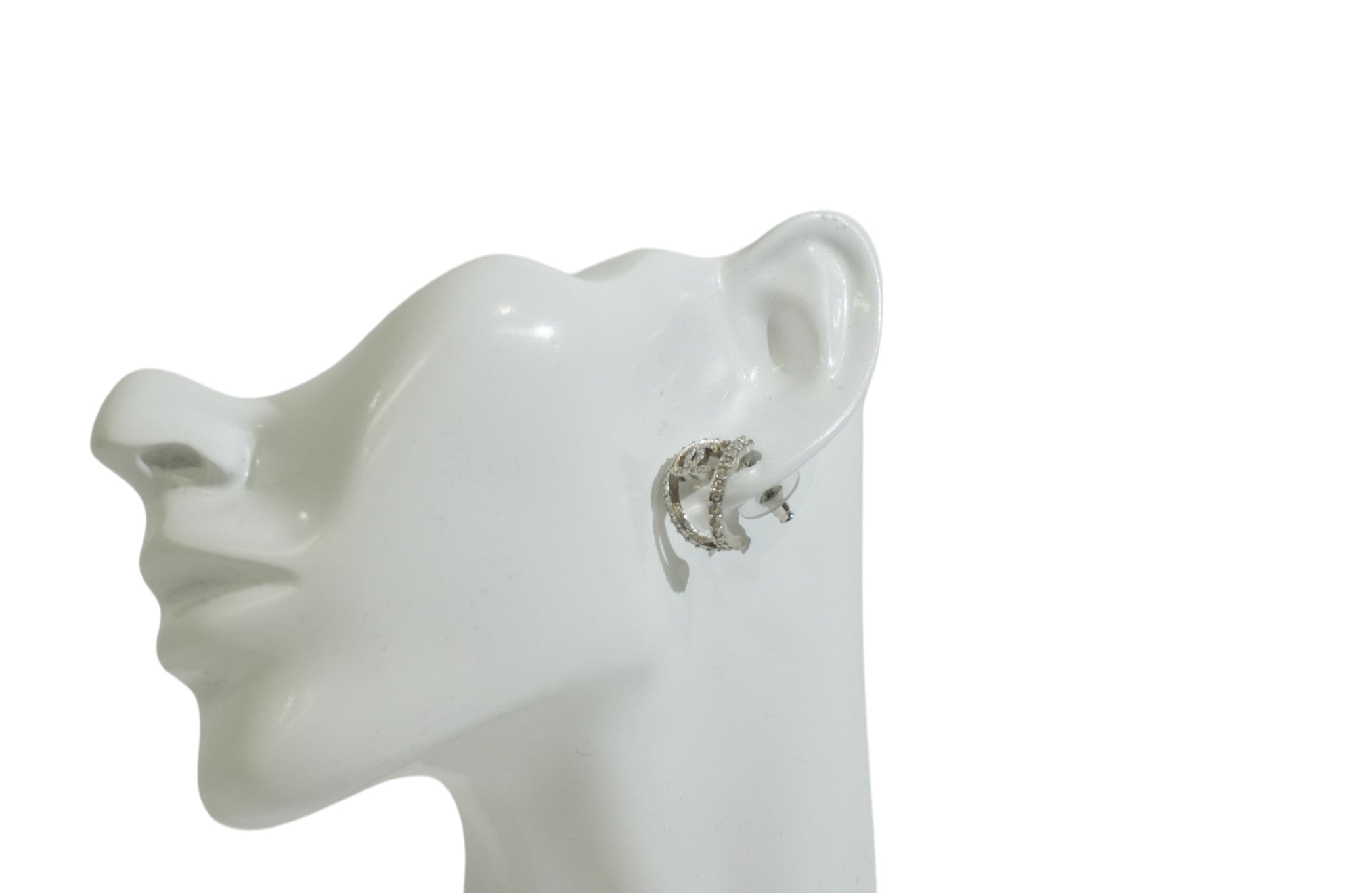 Pre-owned Chanel CC Earrings Silver tone