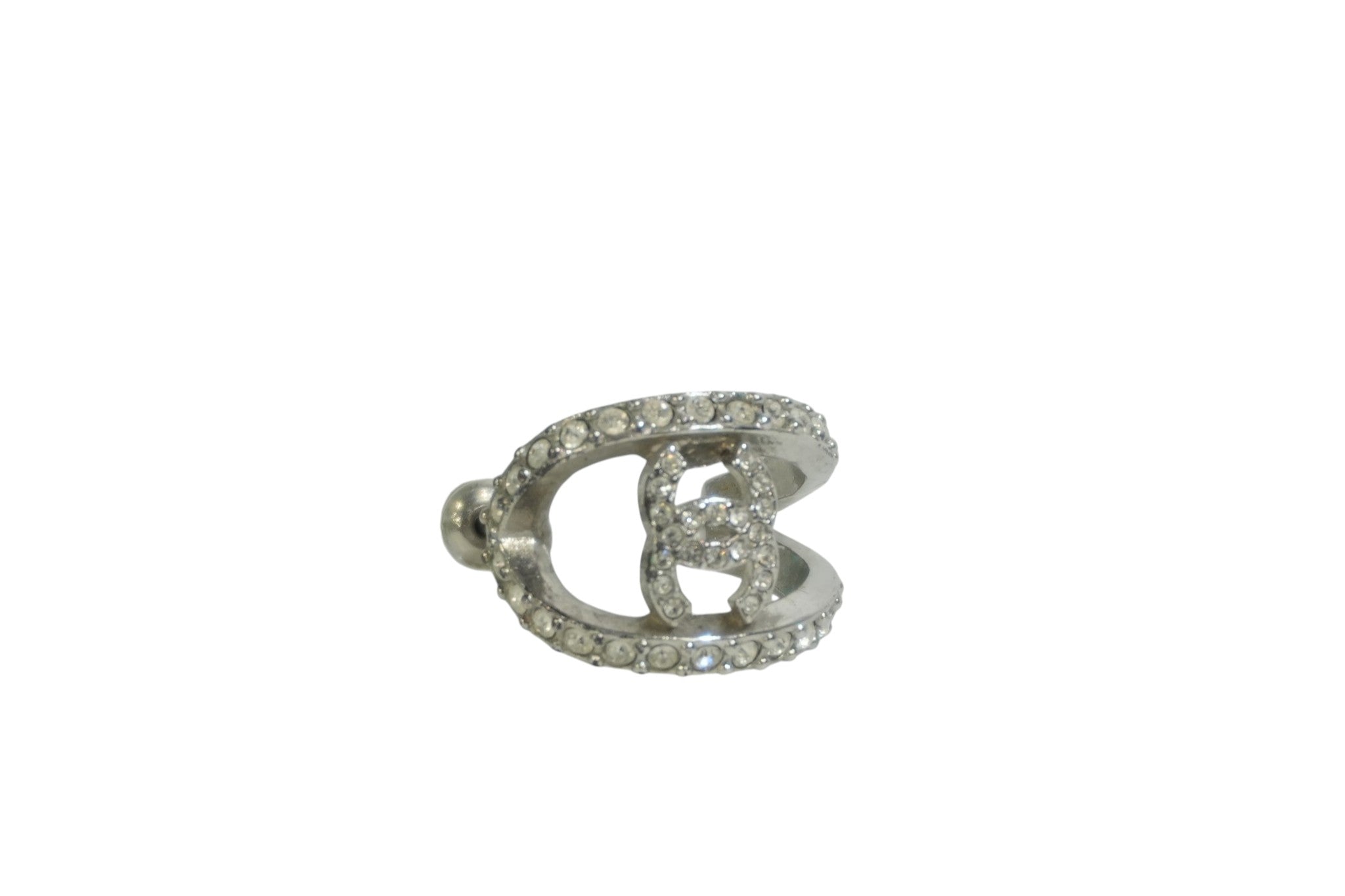 Pre-owned Chanel CC Earrings Silver tone