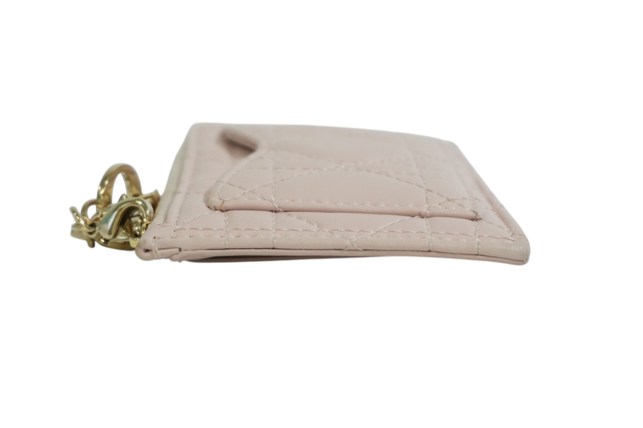 Pre-owned Dior Coin and Card Case Pink