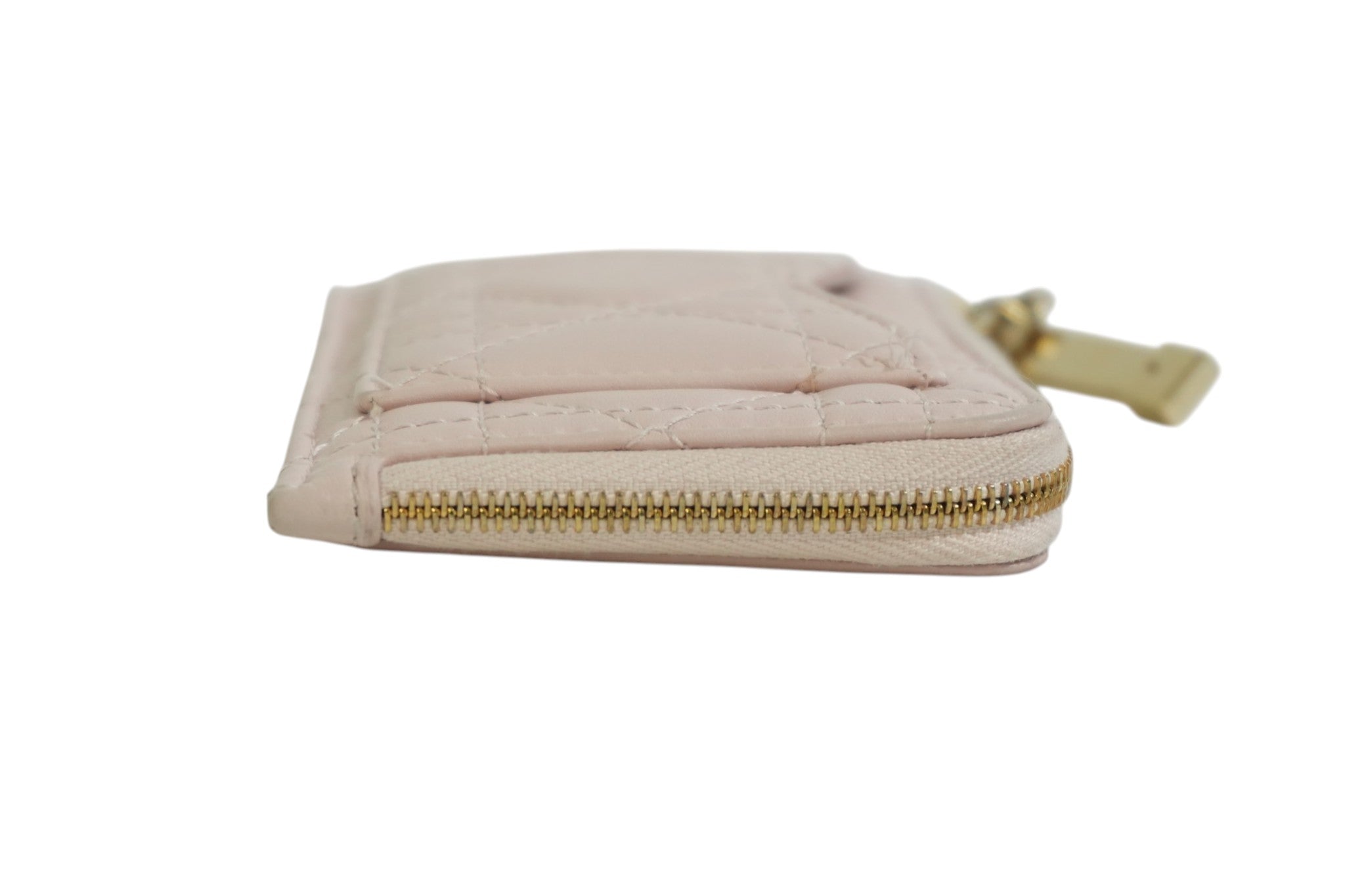 Pre-owned Dior Coin and Card Case Pink