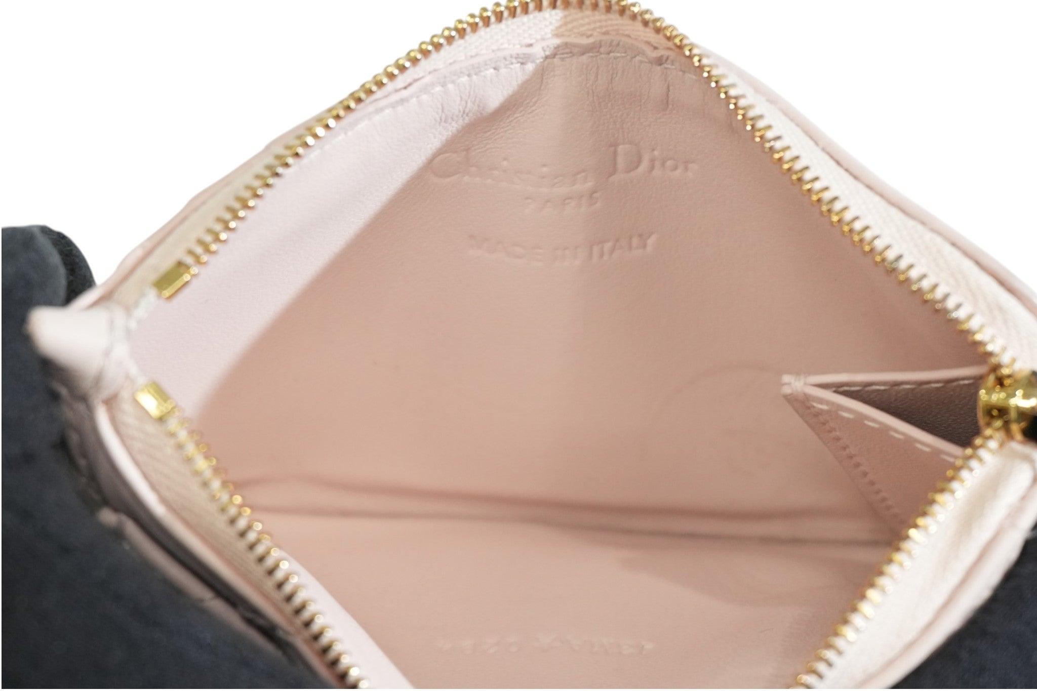 Pre-owned Dior Coin and Card Case Pink