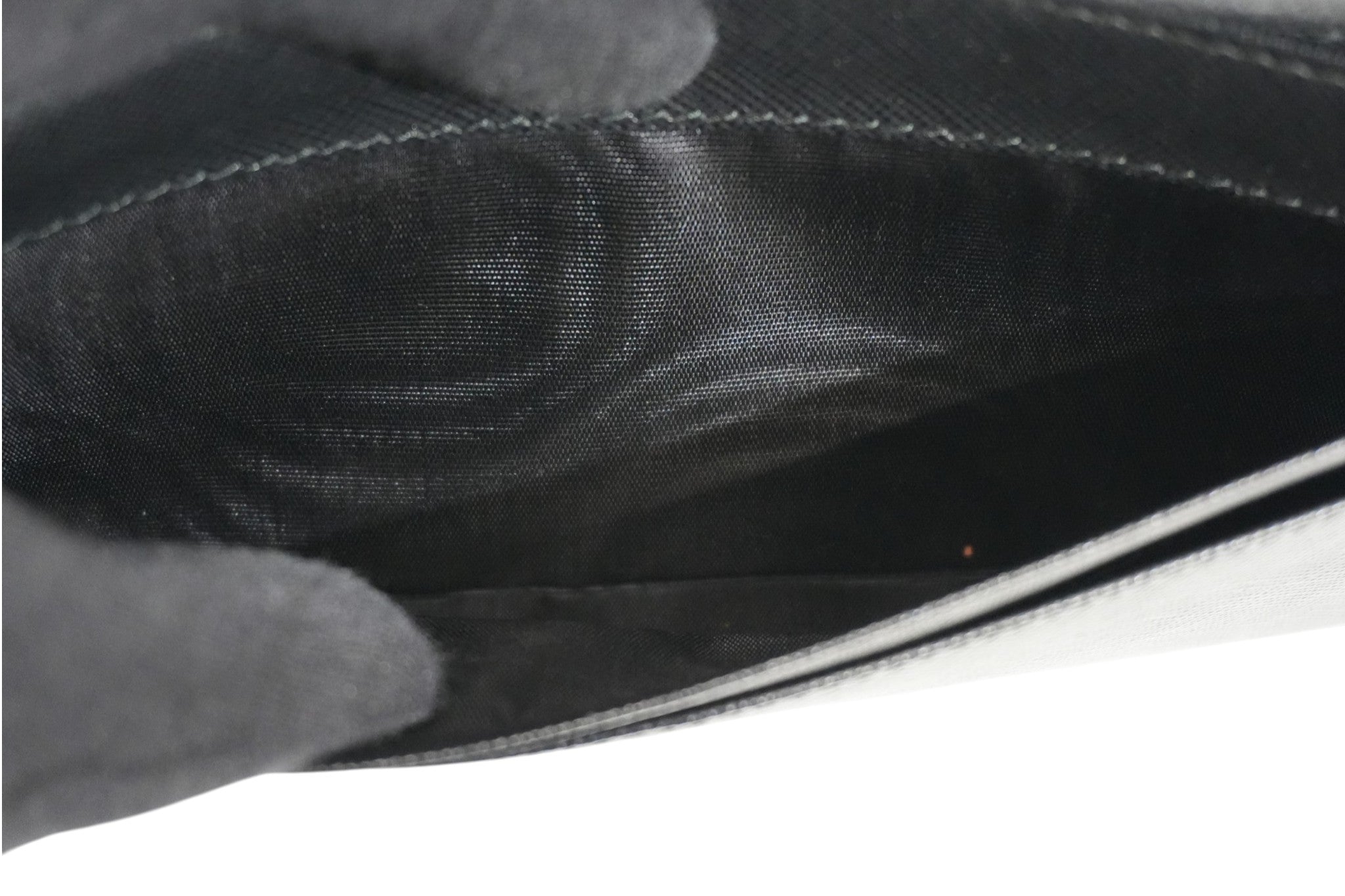 Pre-owned Prada Saffiano Long Wallet Black