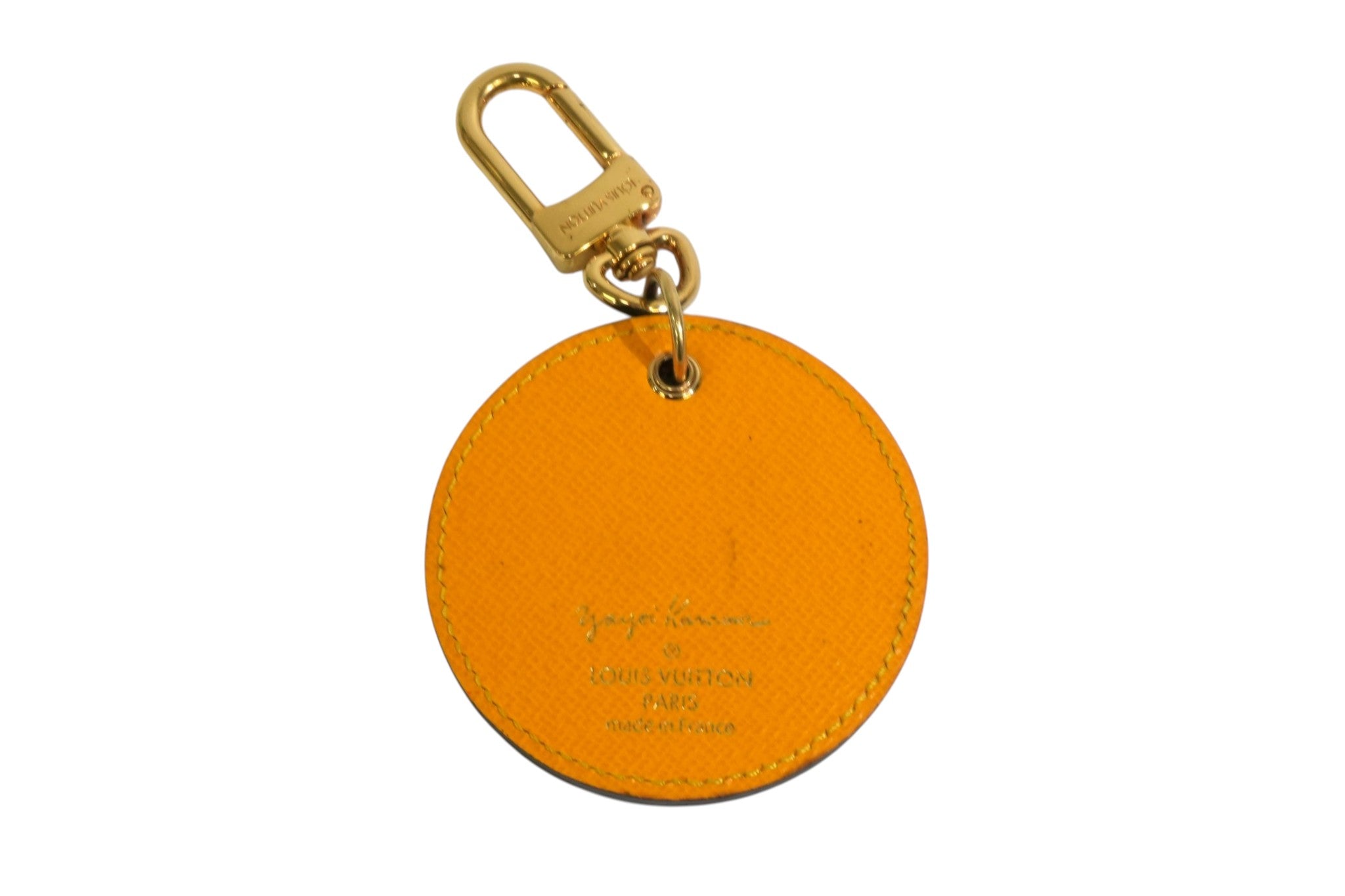 Pre-owned Louis Vuitton Round Yayoi Kusuma Bag Charm Yellow